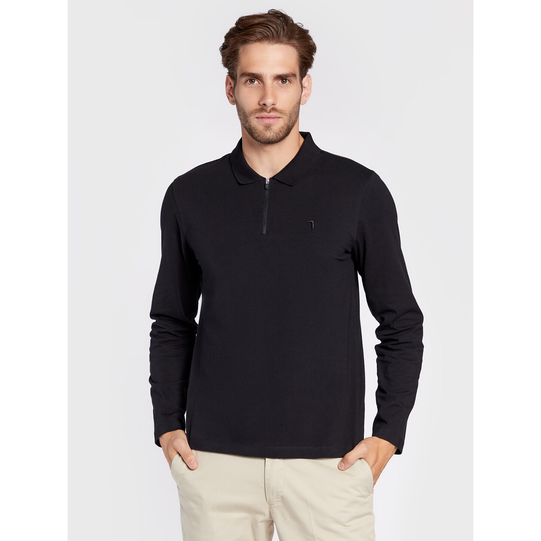 Trussardi Polokošeľa 52T00640 Čierna Regular Fit - Pepit.sk