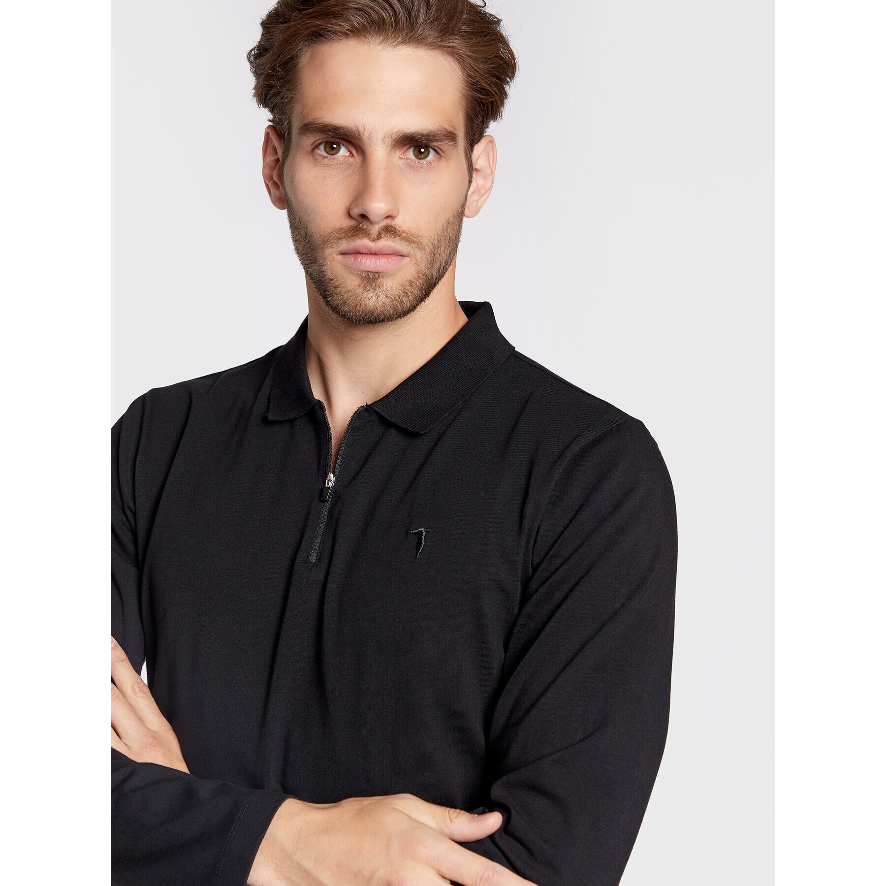 Trussardi Polokošeľa 52T00640 Čierna Regular Fit - Pepit.sk