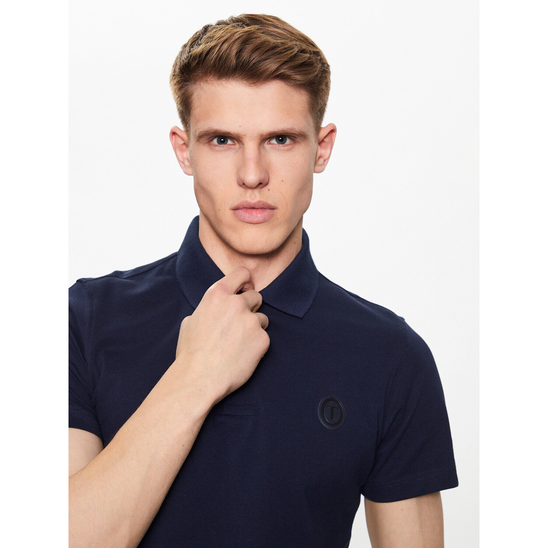 Trussardi Polokošeľa 52T00733 Tmavomodrá Regular Fit - Pepit.sk