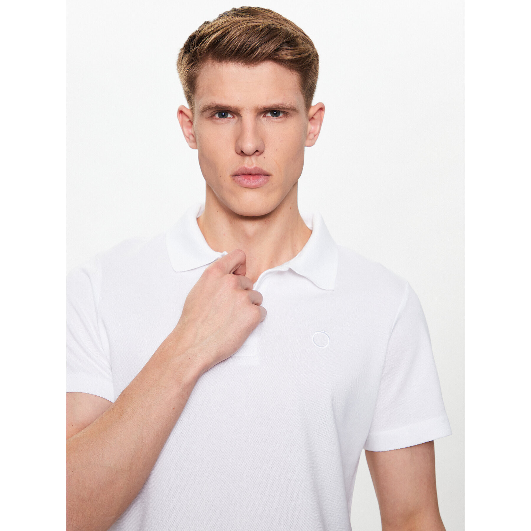 Trussardi Polokošeľa Emboidered 52T00712 Biela Regular Fit - Pepit.sk