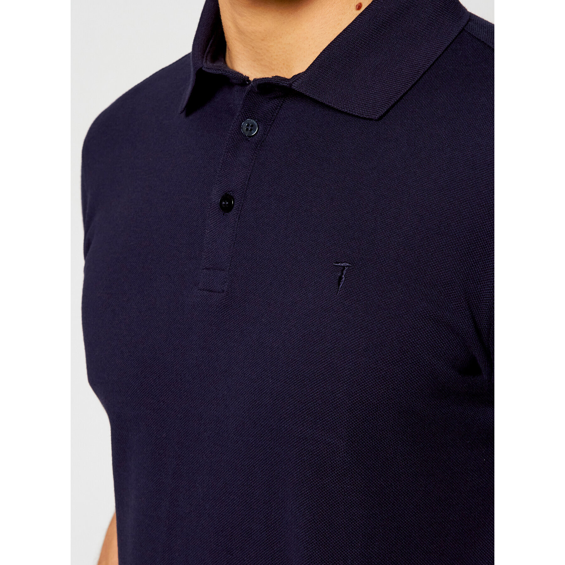 Trussardi Polokošeľa Piquet 52T00492 Tmavomodrá Regular Fit - Pepit.sk