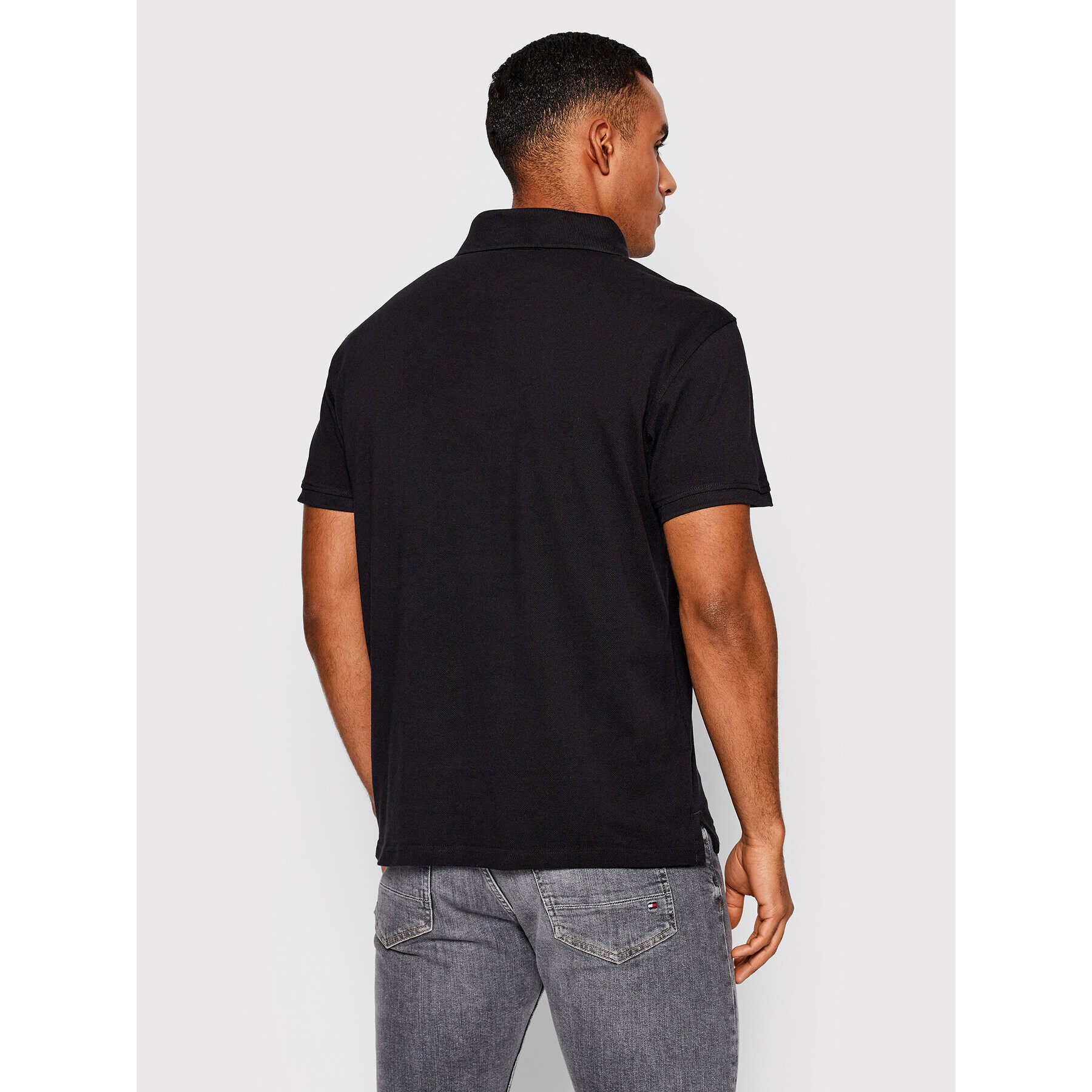 Trussardi Polokošeľa Piquet 52T00597 Čierna Regular Fit - Pepit.sk