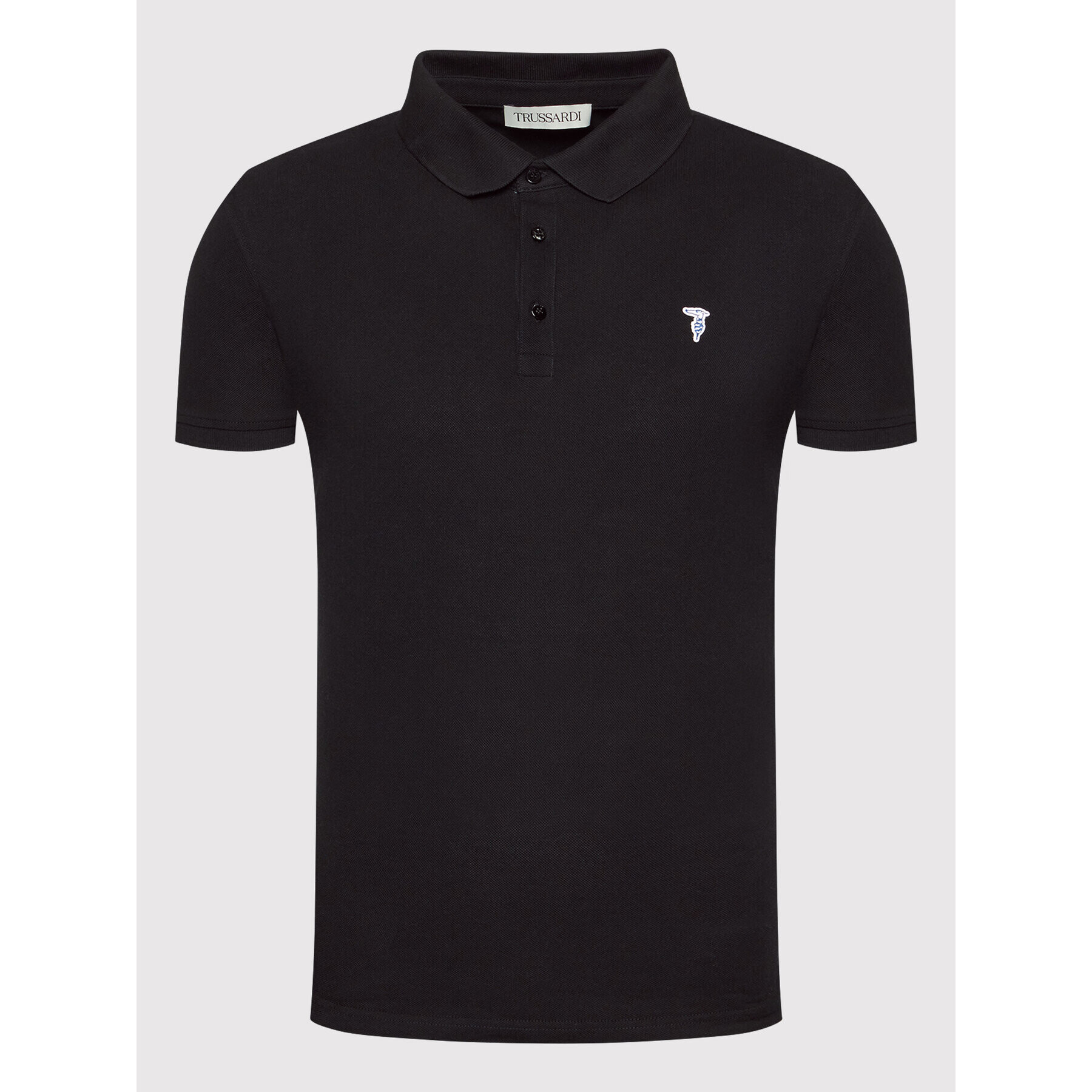 Trussardi Polokošeľa Piquet 52T00597 Čierna Regular Fit - Pepit.sk