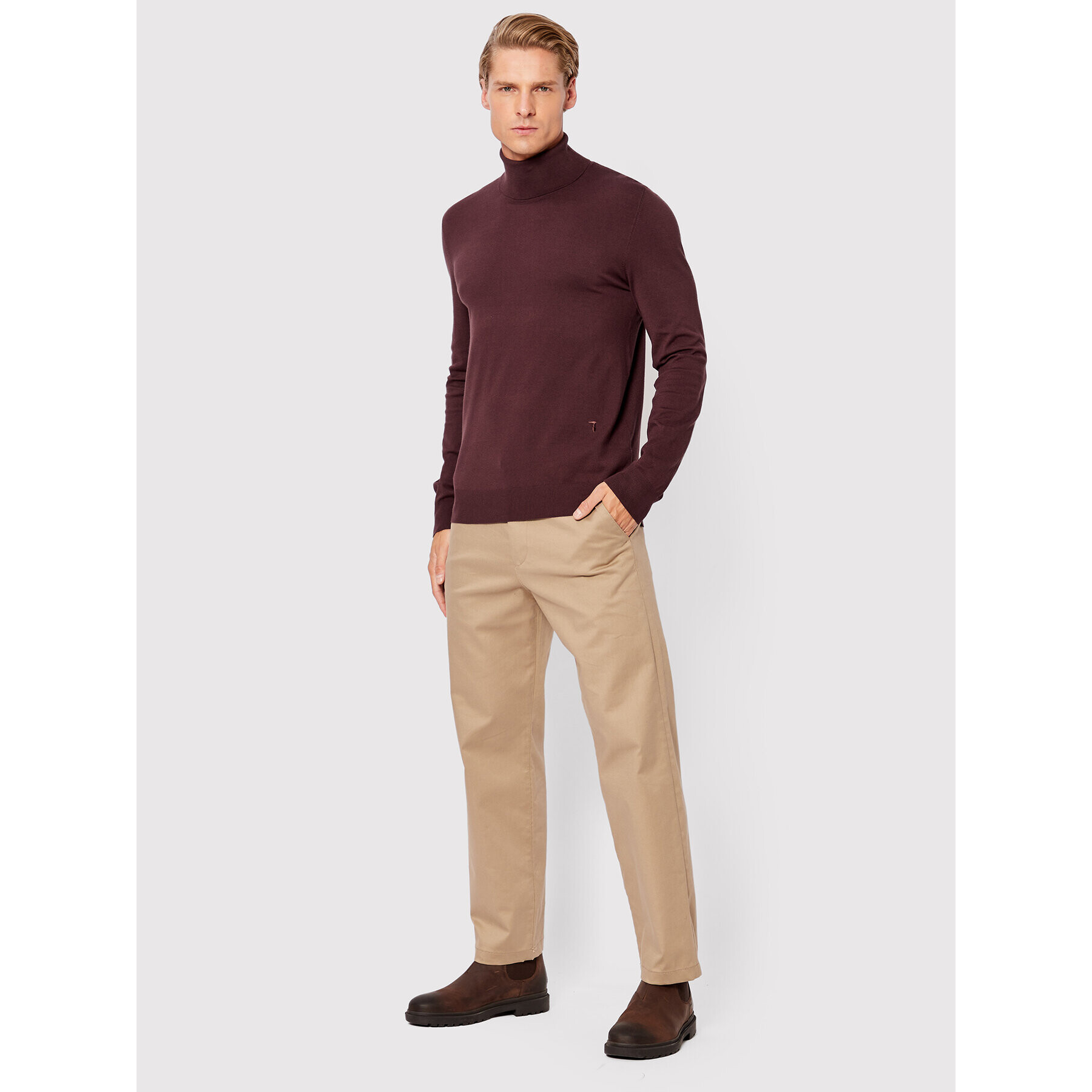 Trussardi Rolák 52M00629 Hnedá Regular Fit - Pepit.sk