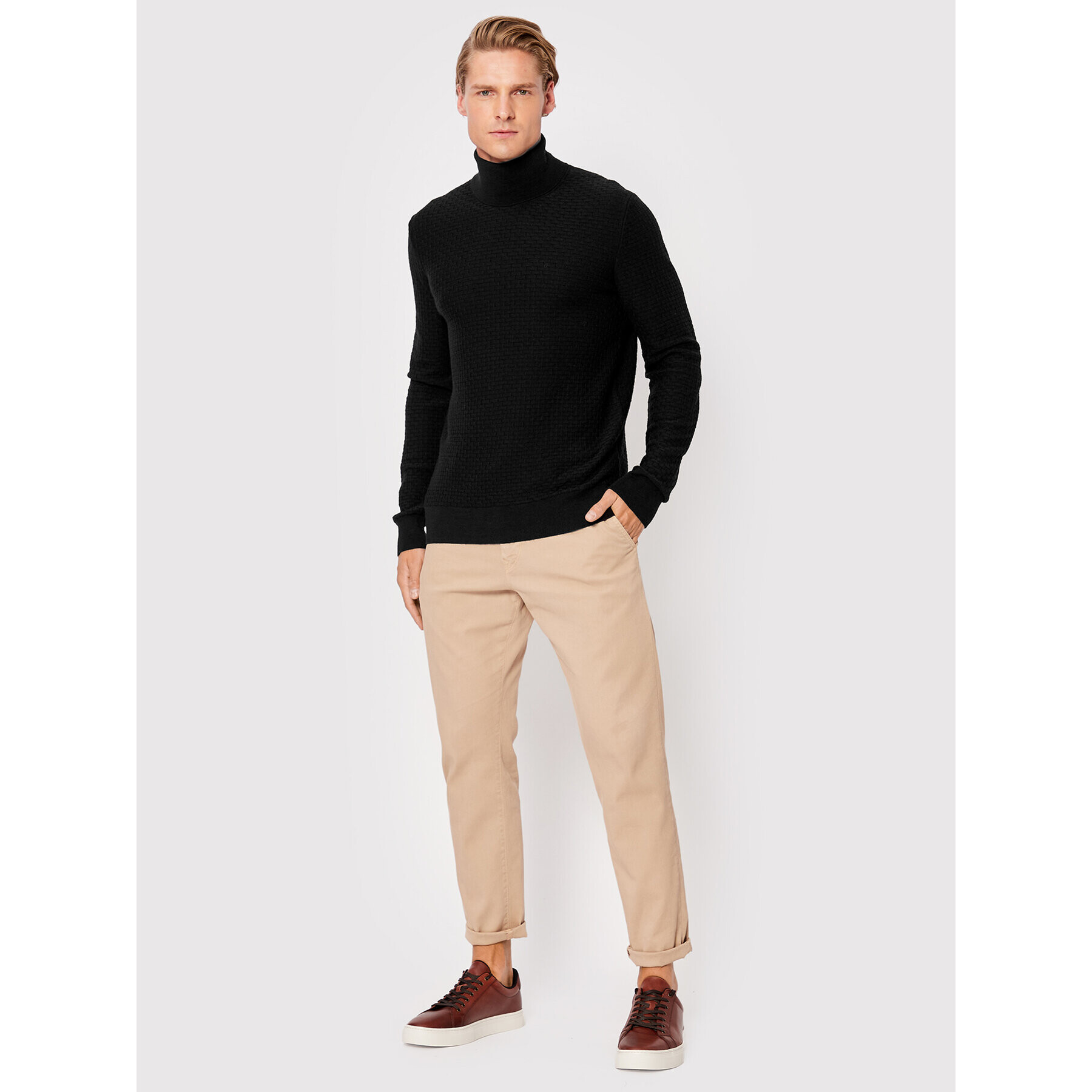 Trussardi Rolák 52M00643 Čierna Regular Fit - Pepit.sk