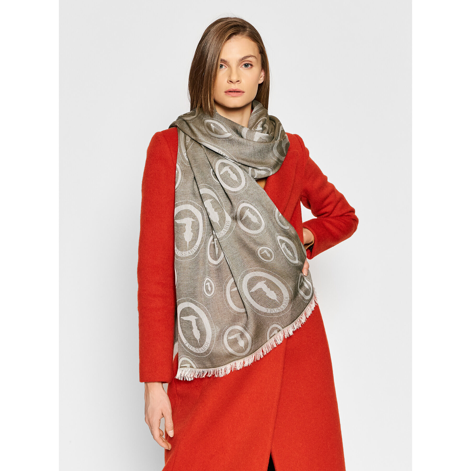 Trussardi Šál Pashmina Ovali 57Z00176 Zelená - Pepit.sk