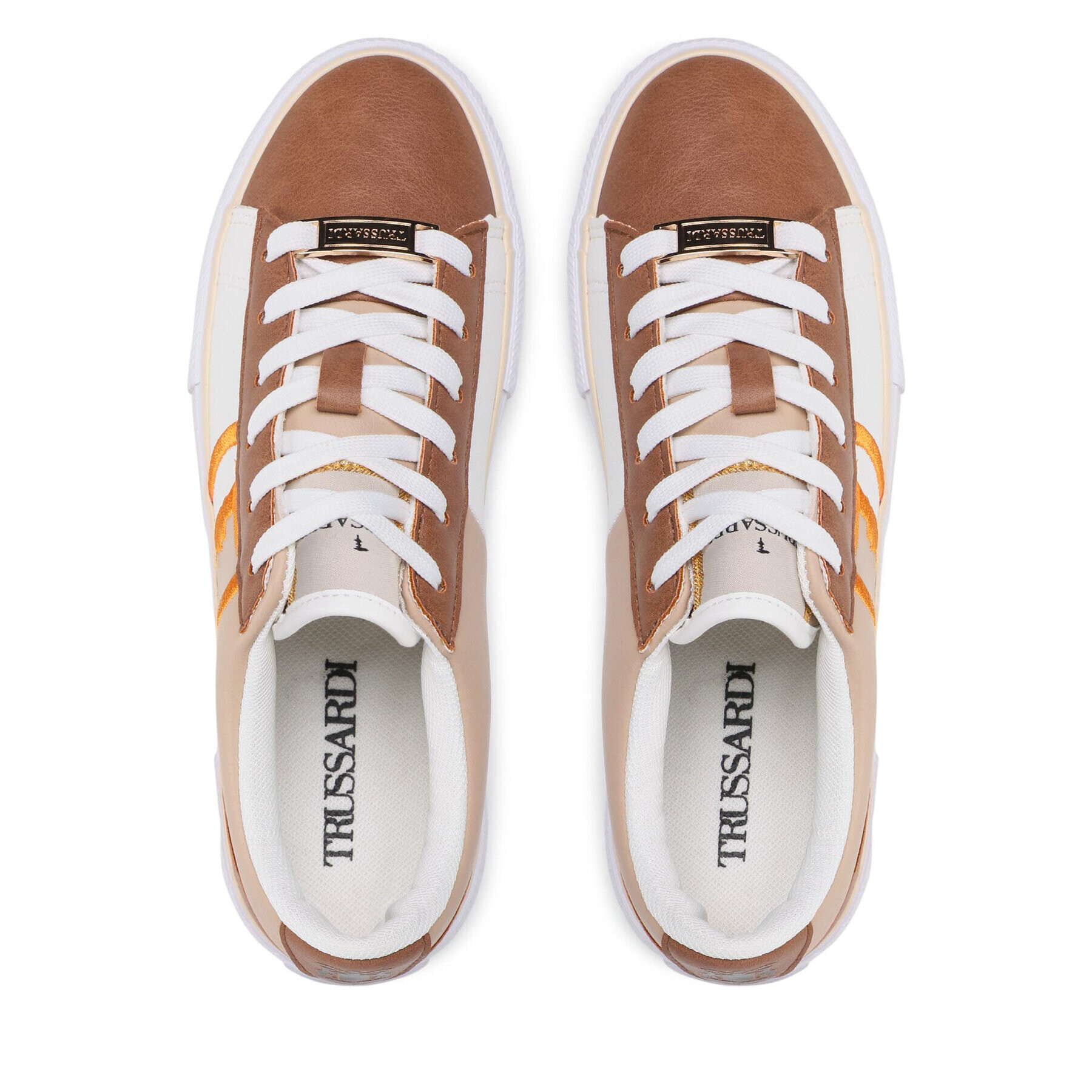 Trussardi Sneakersy 79A00738 Béžová - Pepit.sk