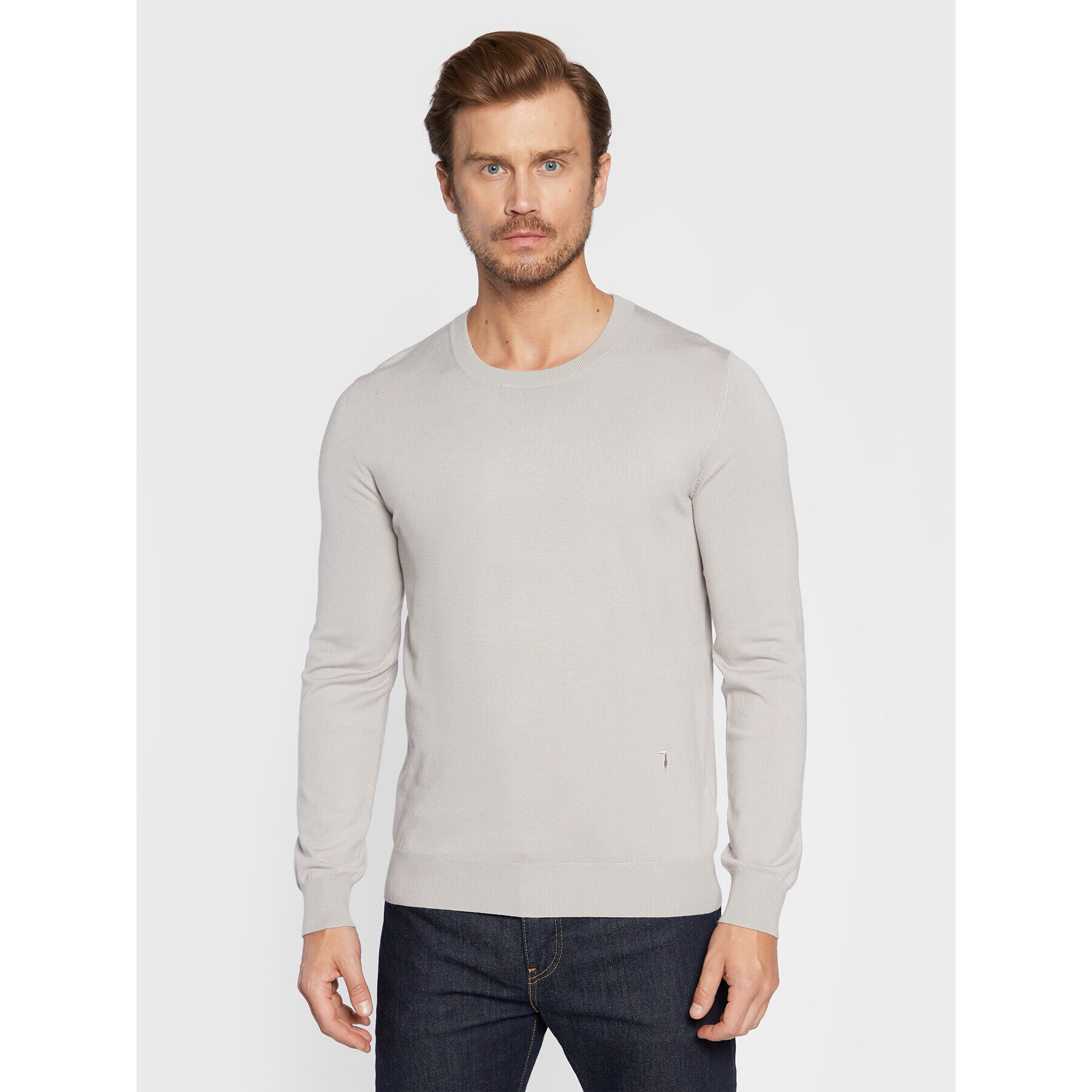 Trussardi Sveter 52M00628 Sivá Regular Fit - Pepit.sk