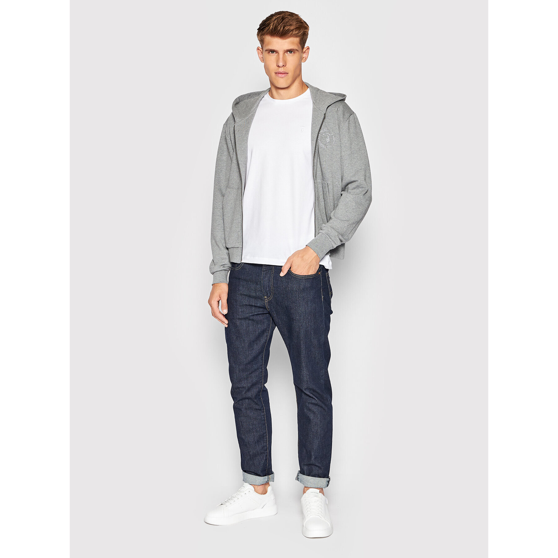 Trussardi Tričko 52T00652 Biela Slim Fit - Pepit.sk