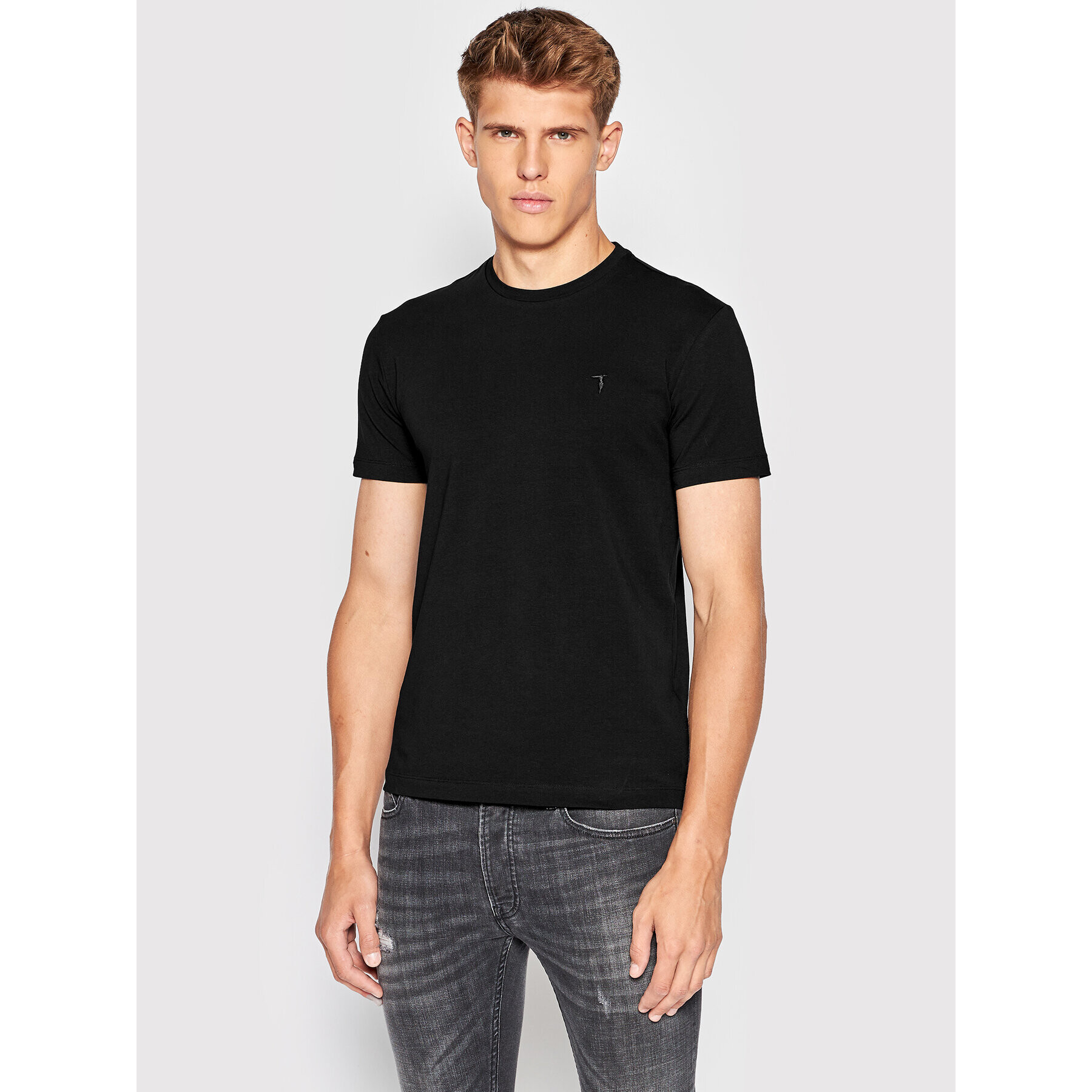 Trussardi Tričko 52T00652 Čierna Slim Fit - Pepit.sk