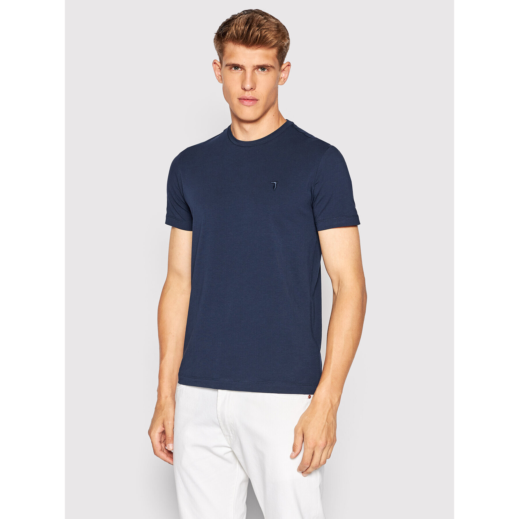 Trussardi Tričko 52T00652 Tmavomodrá Slim Fit - Pepit.sk