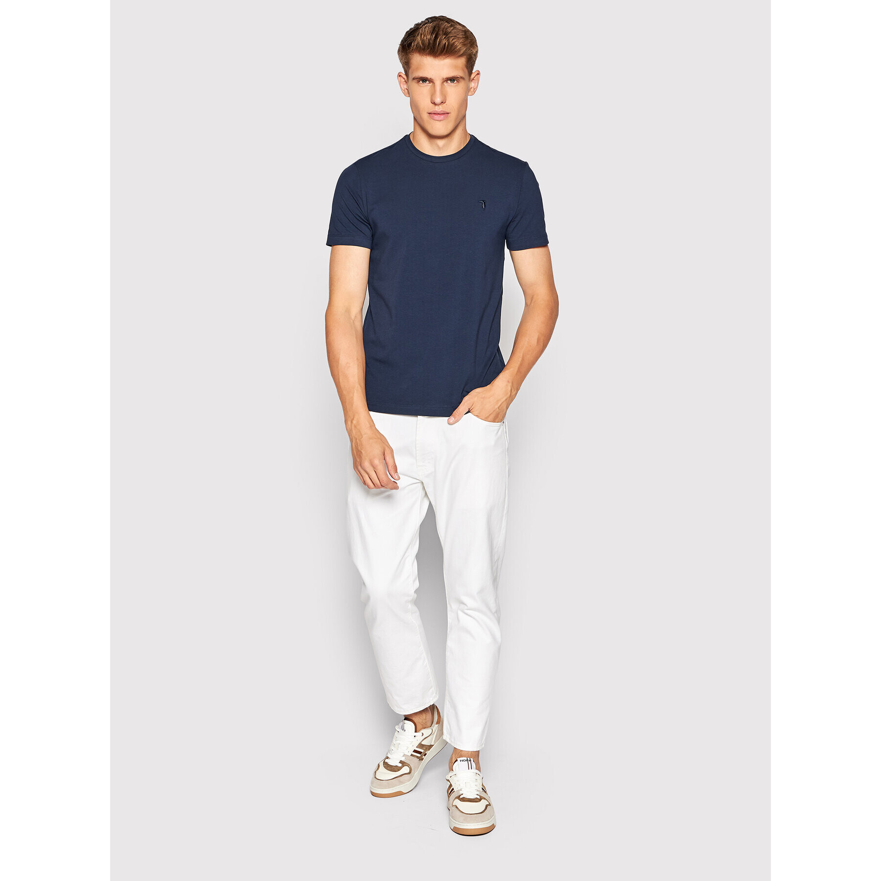 Trussardi Tričko 52T00652 Tmavomodrá Slim Fit - Pepit.sk