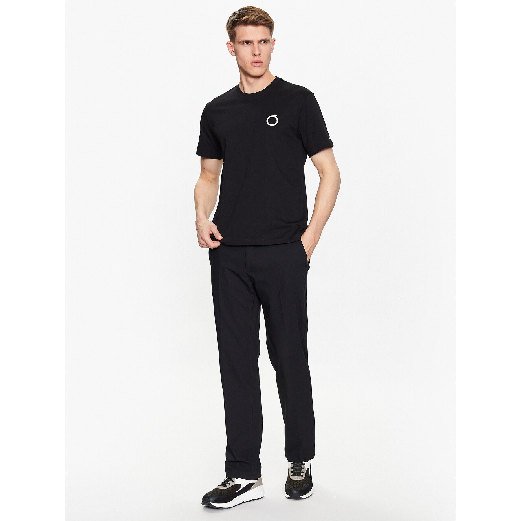 Trussardi Tričko 52T00723 Čierna Regular Fit - Pepit.sk