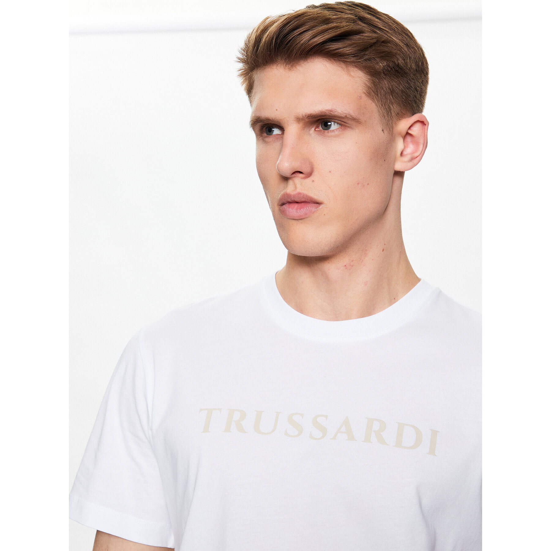 Trussardi Tričko 52T00724 Biela Regular Fit - Pepit.sk