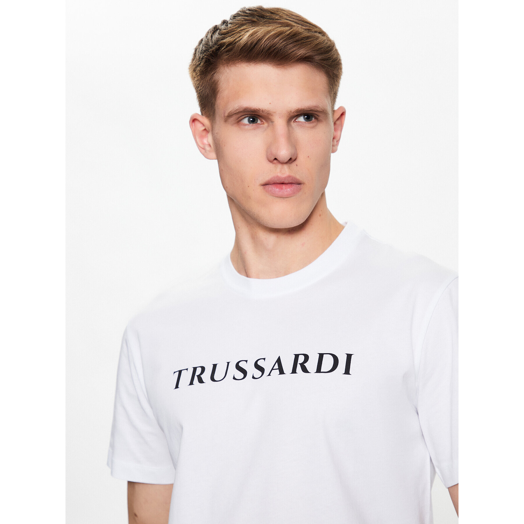 Trussardi Tričko 52T00724 Biela Regular Fit - Pepit.sk