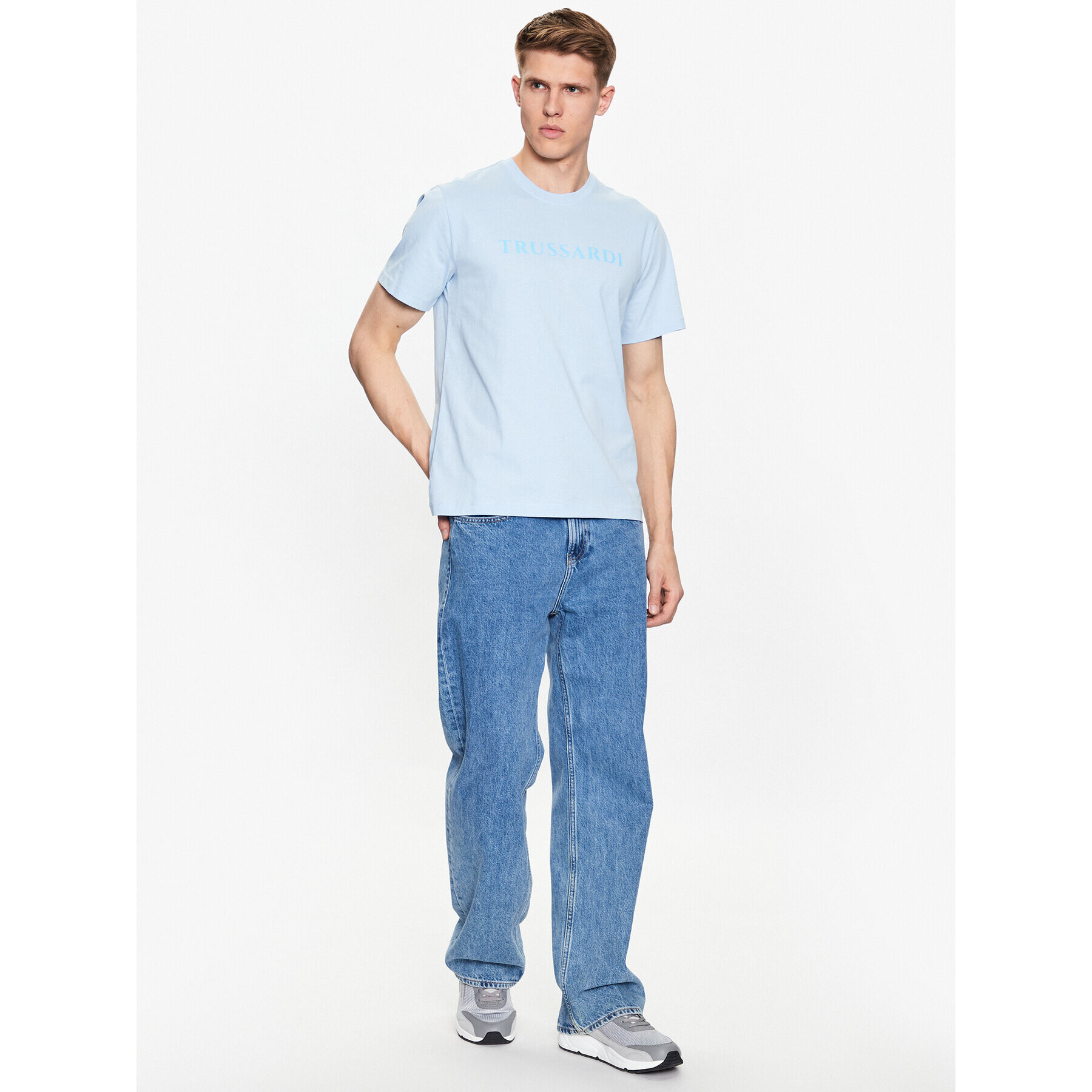 Trussardi Tričko 52T00724 Modrá Regular Fit - Pepit.sk