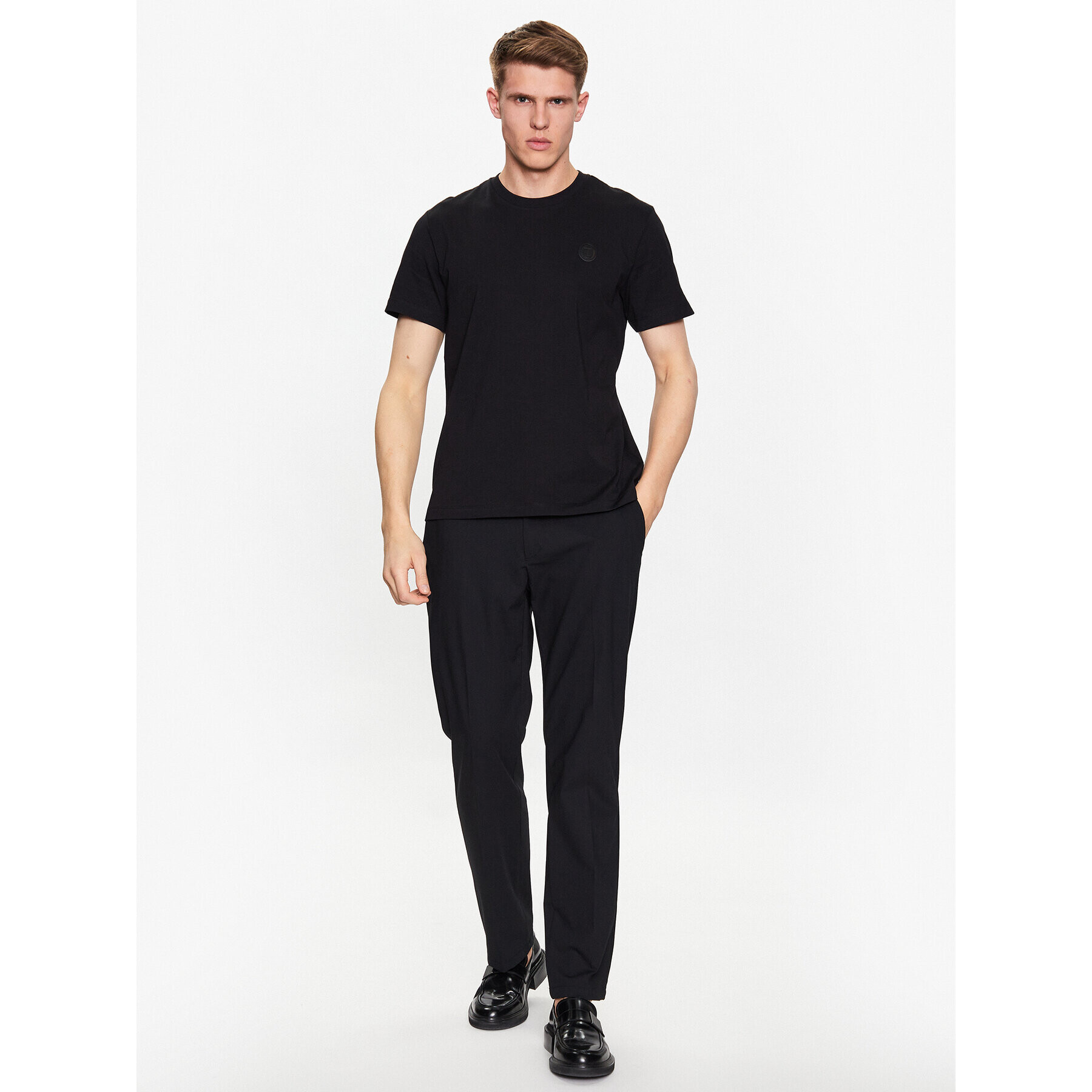 Trussardi Tričko 52T00735 Čierna Regular Fit - Pepit.sk