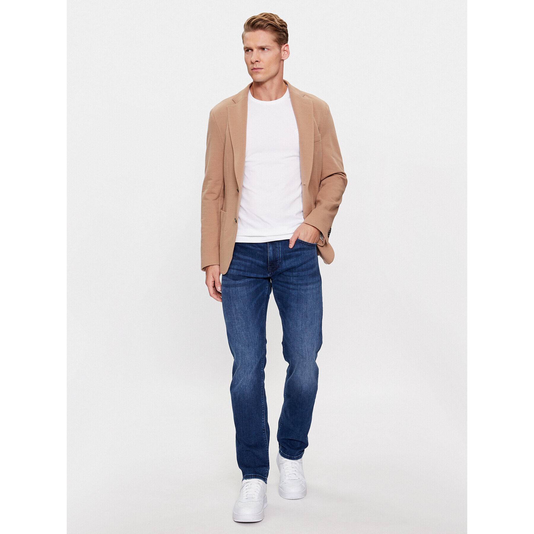 Trussardi Tričko 52T00767 Biela Regular Fit - Pepit.sk