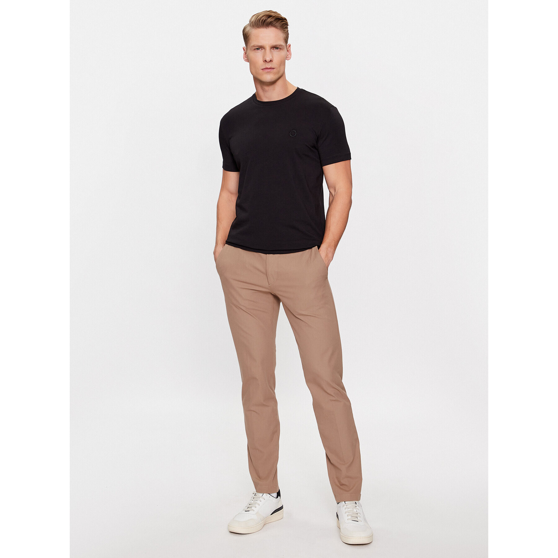 Trussardi Tričko 52T00767 Čierna Regular Fit - Pepit.sk