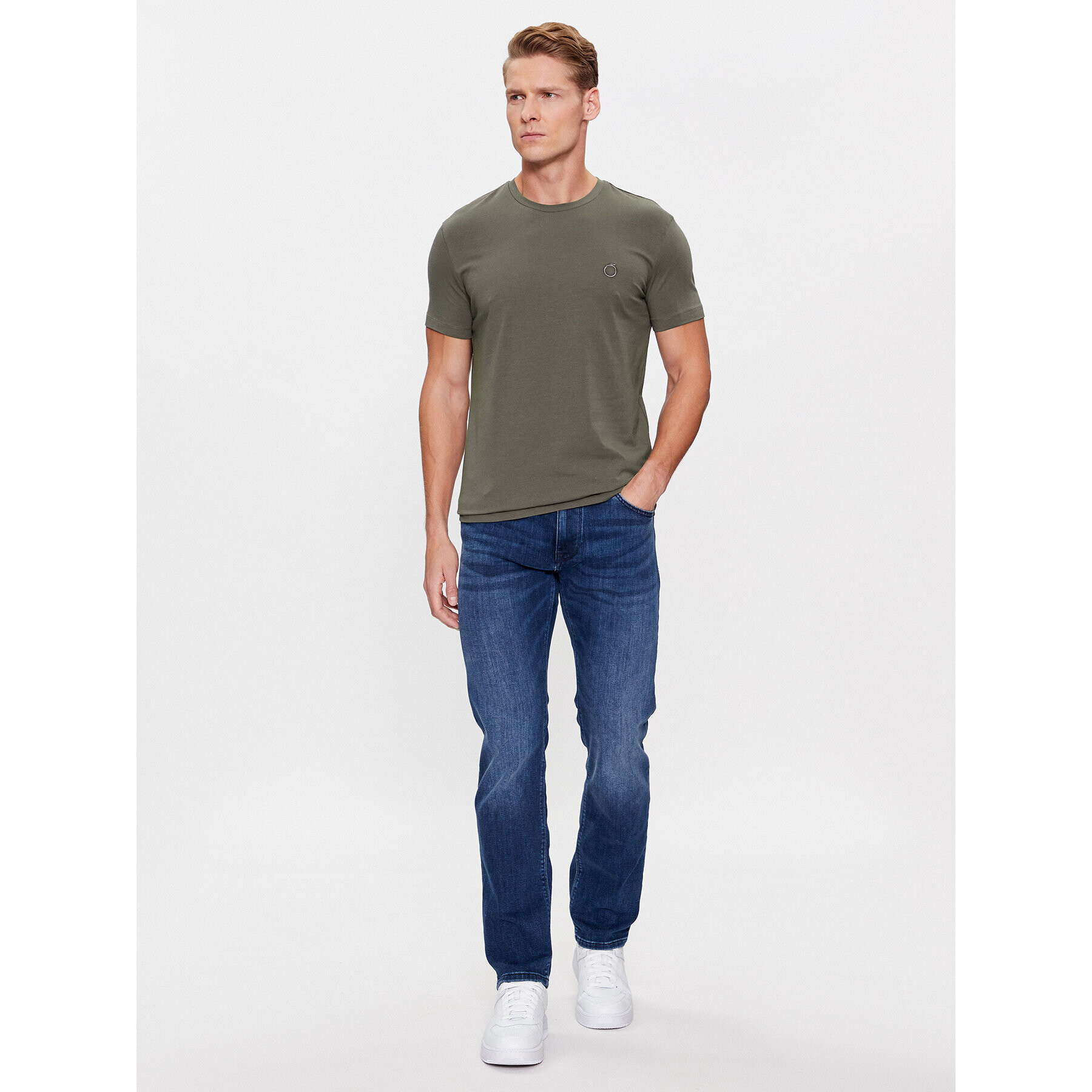 Trussardi Tričko 52T00767 Sivá Regular Fit - Pepit.sk