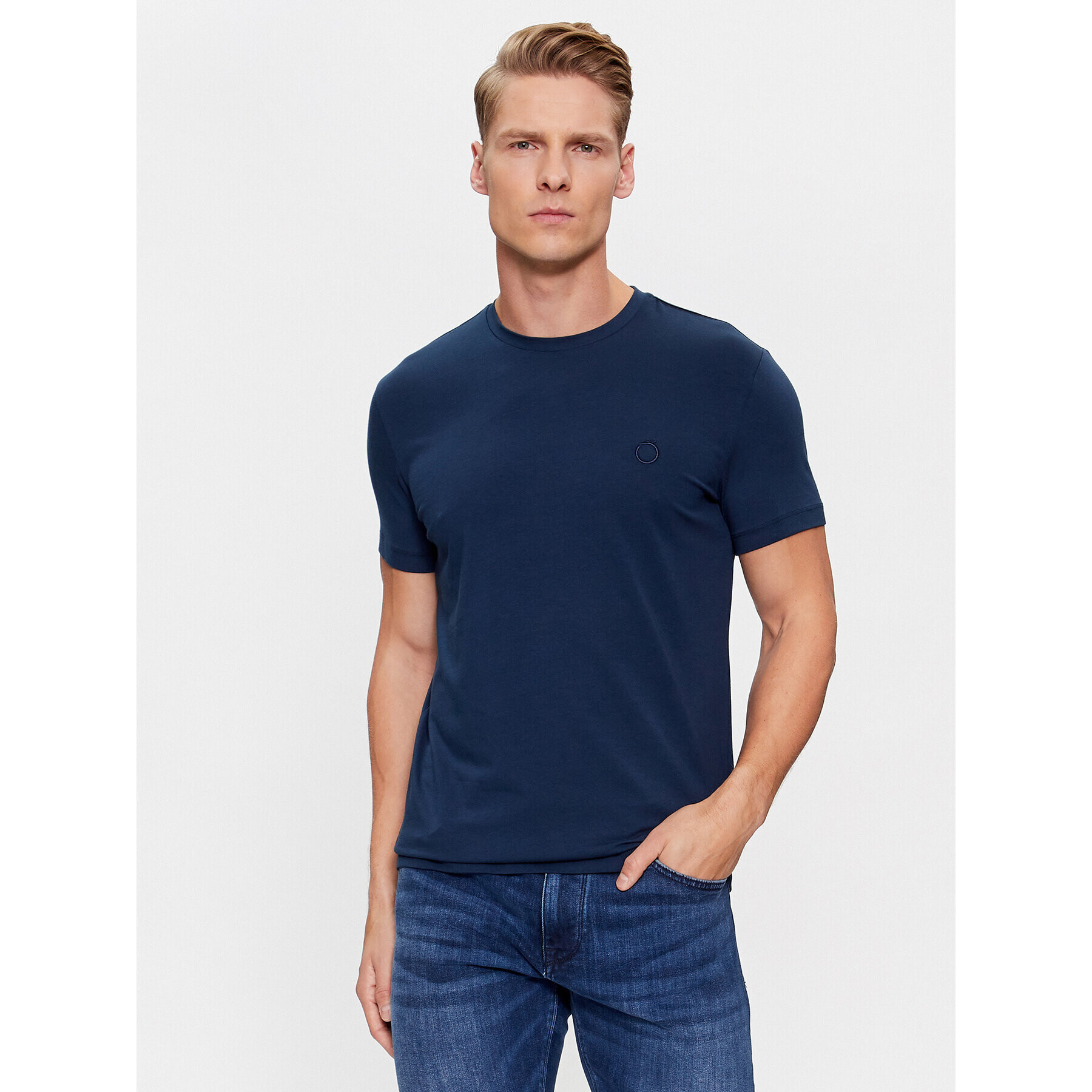 Trussardi Tričko 52T00767 Tmavomodrá Regular Fit - Pepit.sk