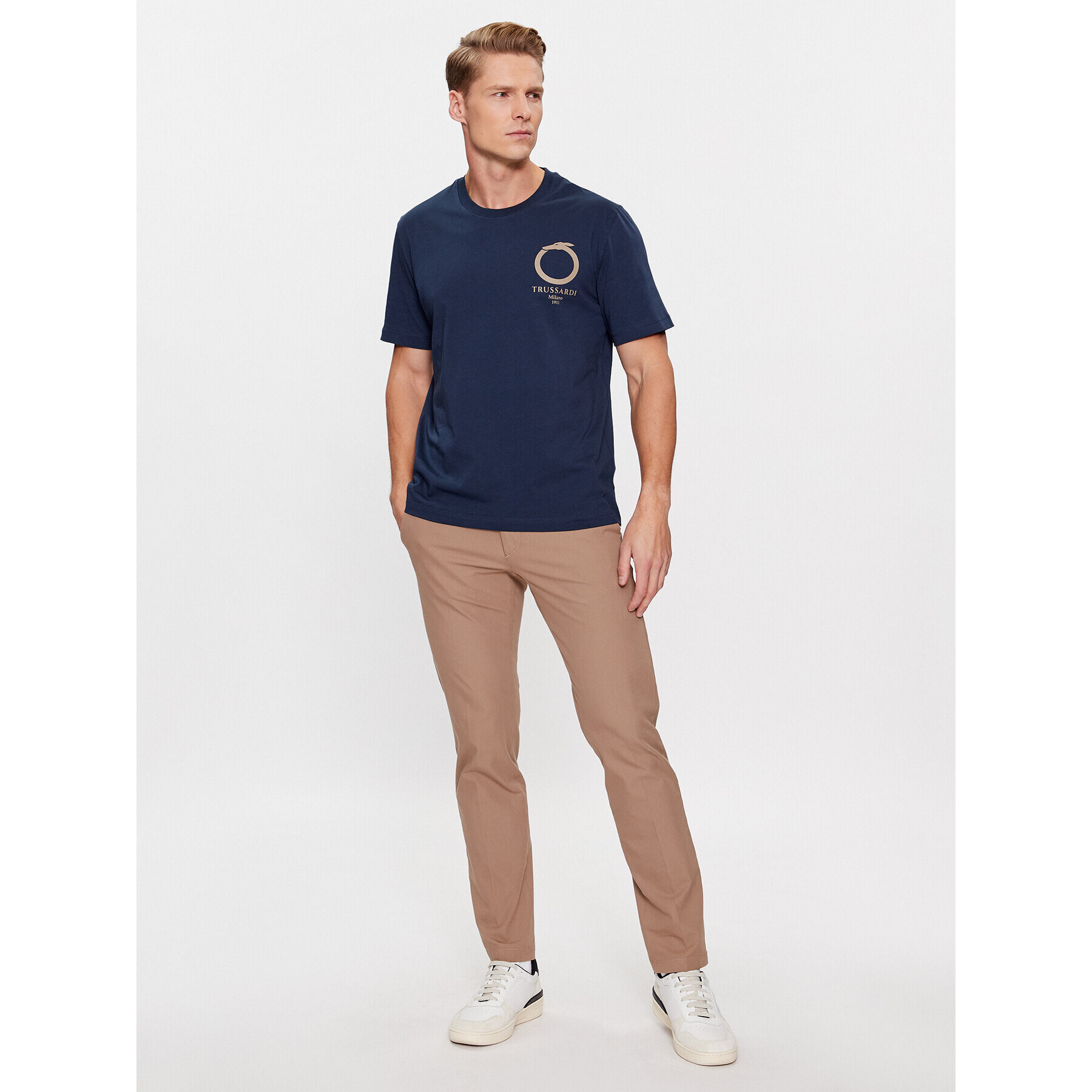 Trussardi Tričko 52T00771 Tmavomodrá Regular Fit - Pepit.sk