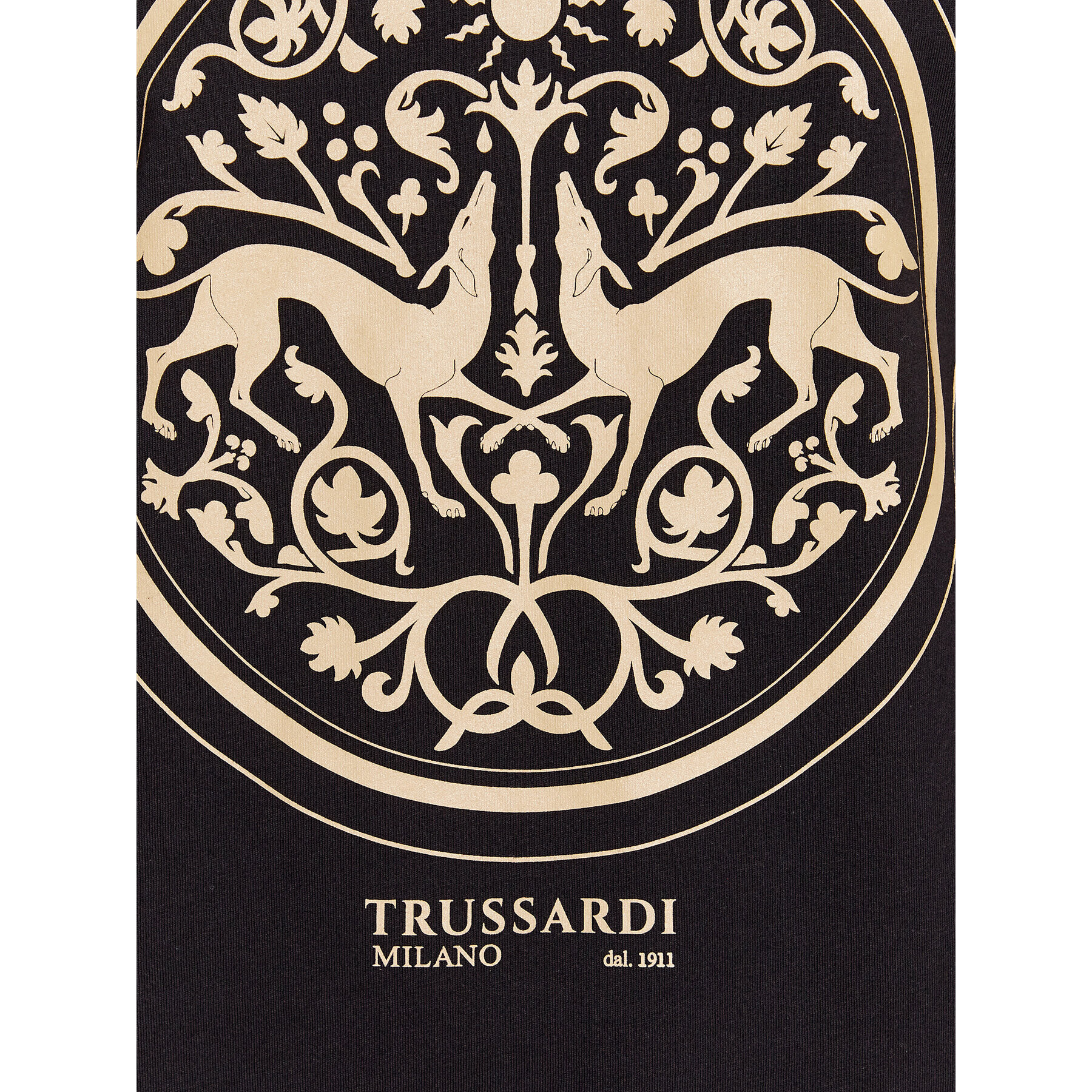 Trussardi Tričko 52T00776 Čierna Regular Fit - Pepit.sk