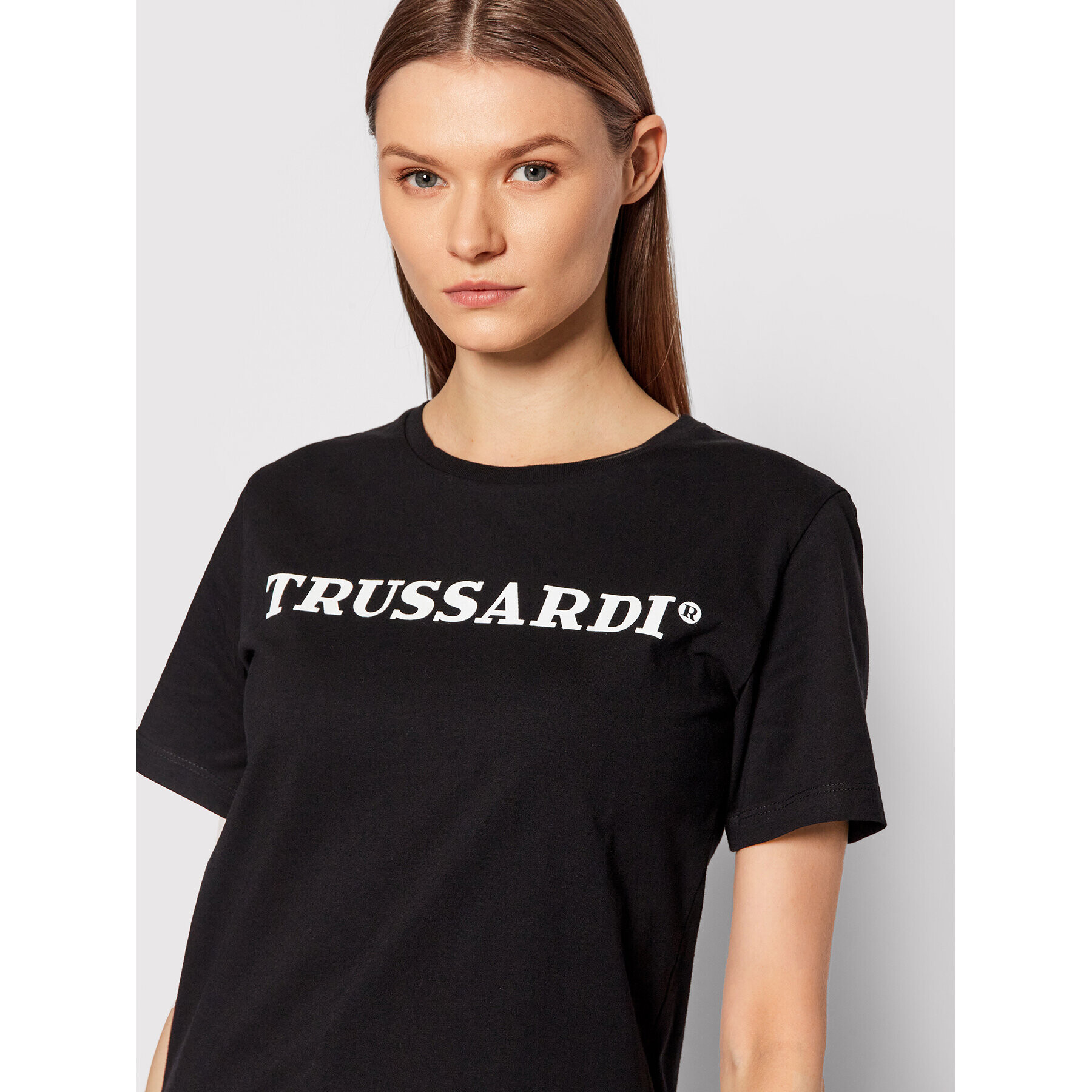 Trussardi Tričko 56T00474 Čierna Regular Fit - Pepit.sk