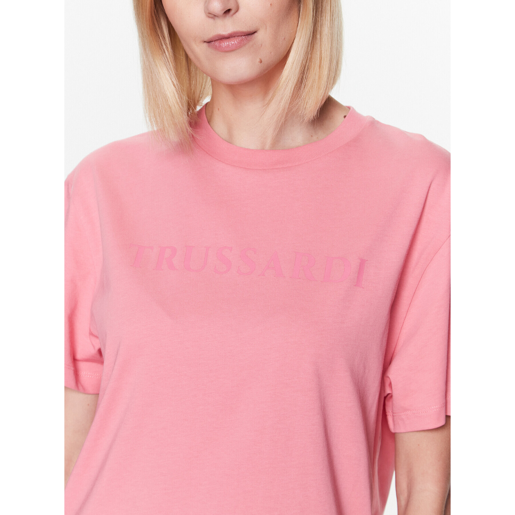 Trussardi Tričko 56T00565 Ružová Regular Fit - Pepit.sk