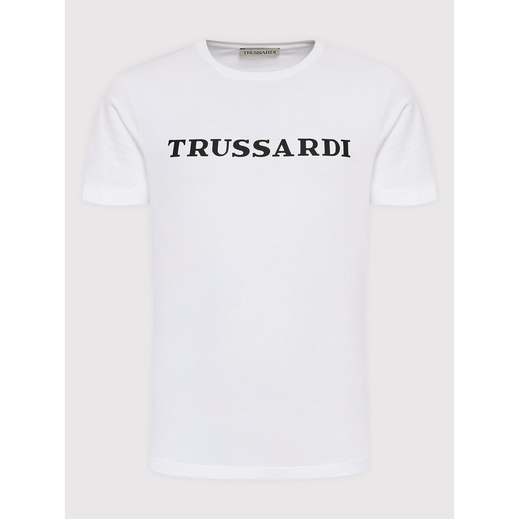 Trussardi Tričko Logo Print 52T00629 Biela Regular Fit - Pepit.sk