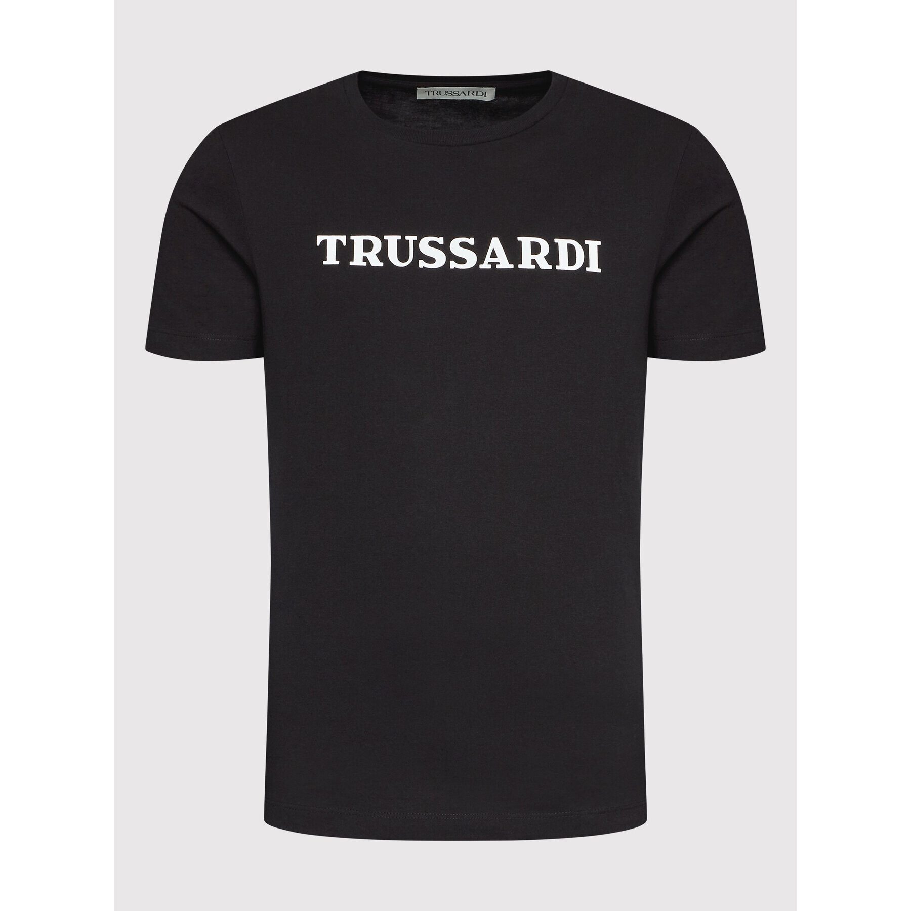 Trussardi Tričko Logo Print 52T00629 Čierna Regular Fit - Pepit.sk