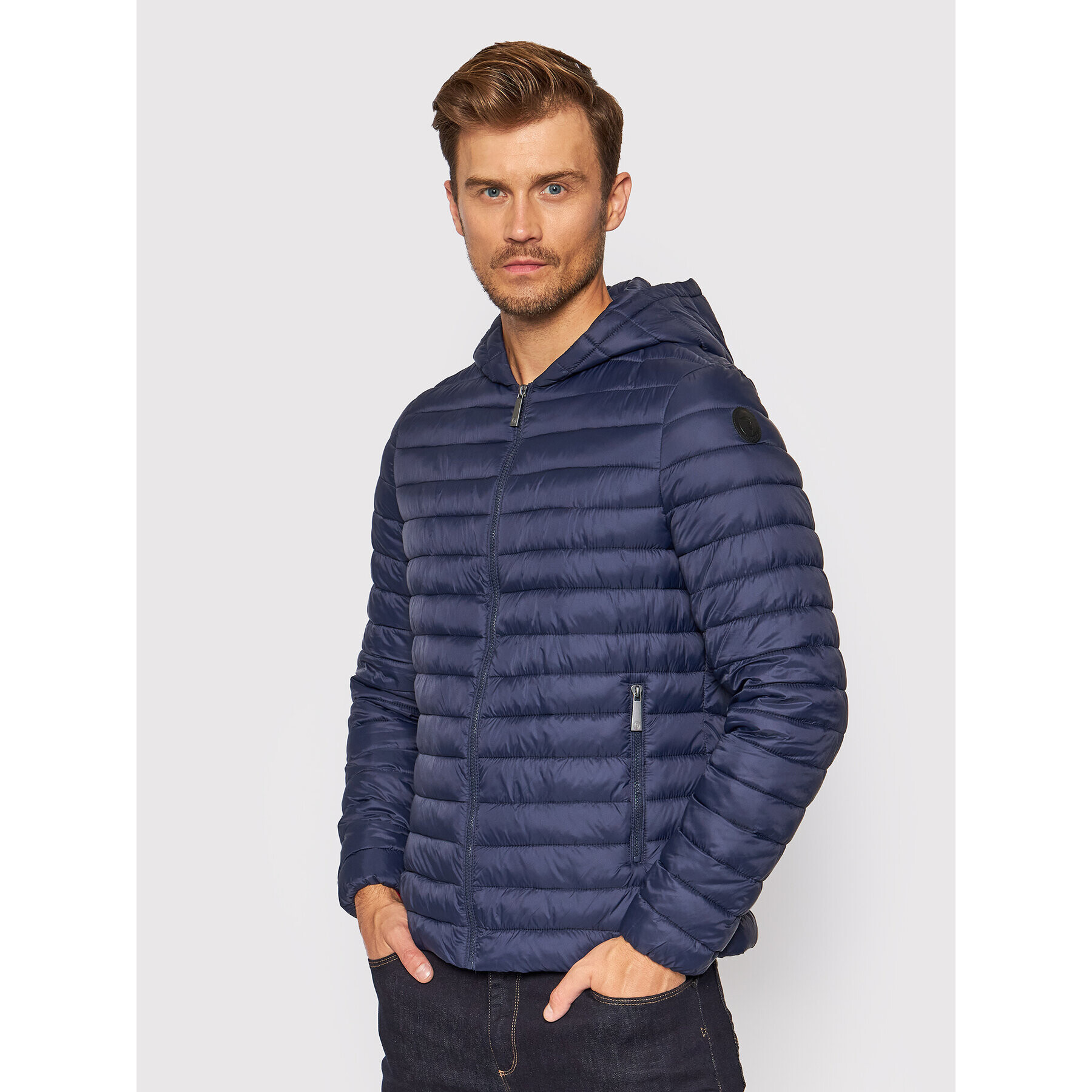 Trussardi Vatovaná bunda 1T001596 Tmavomodrá Regular Fit - Pepit.sk