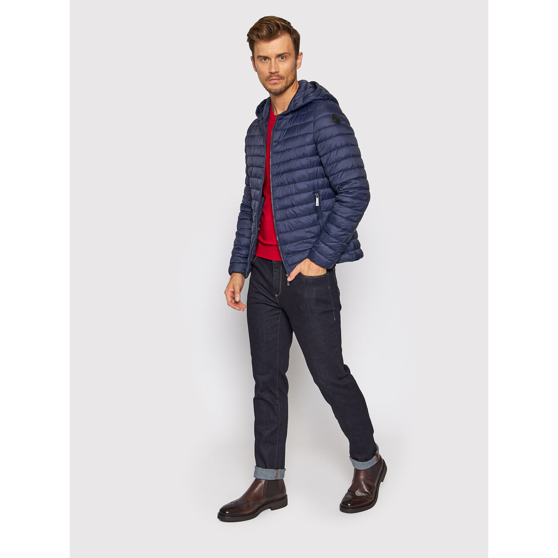 Trussardi Vatovaná bunda 1T001596 Tmavomodrá Regular Fit - Pepit.sk