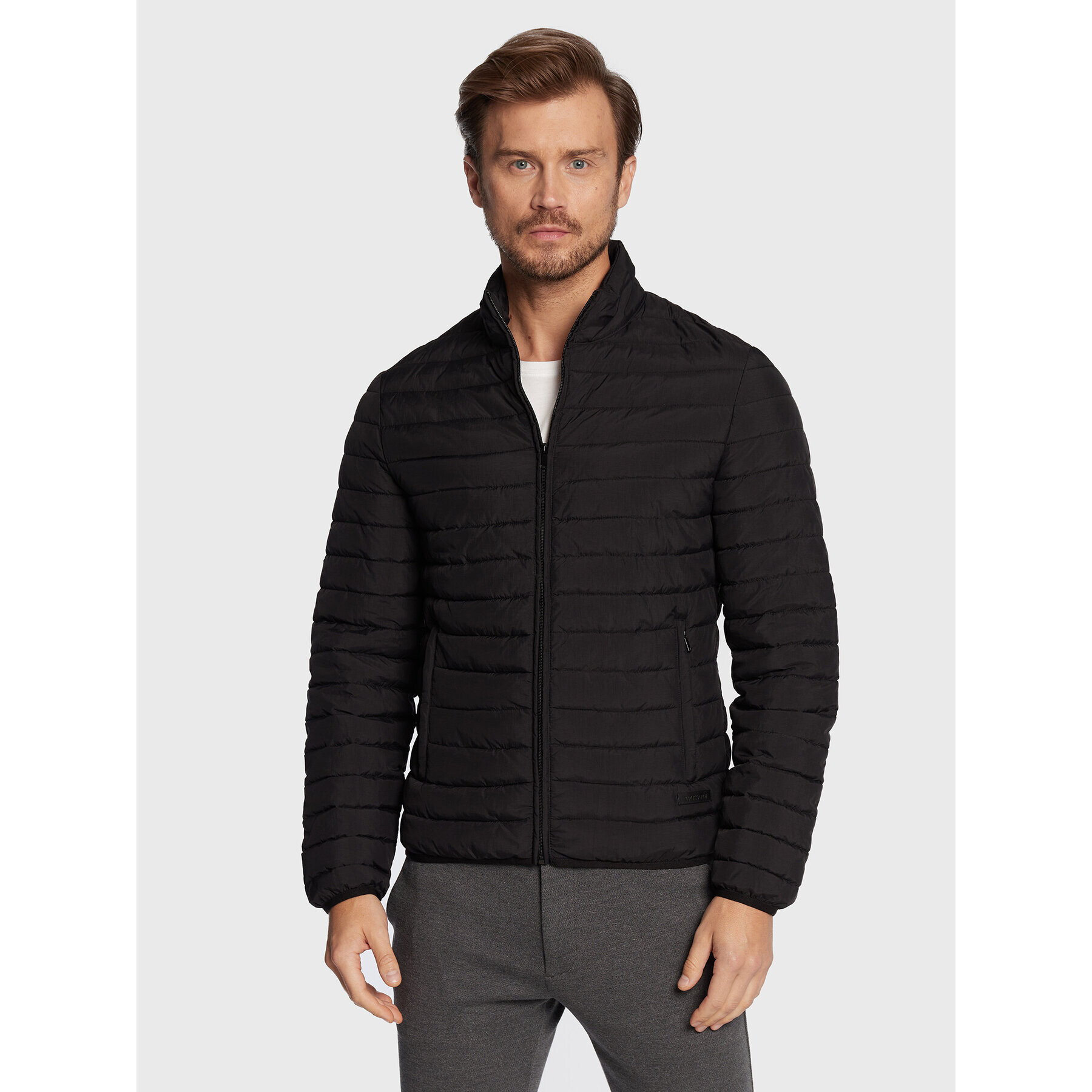 Trussardi Vatovaná bunda Crinkle 52S00754 Čierna Regular Fit - Pepit.sk