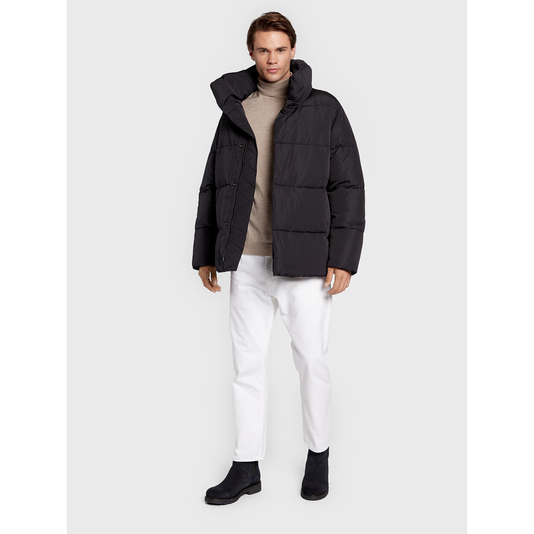 Trussardi Vatovaná bunda Memory 52S00741 Čierna Relaxed Fit - Pepit.sk