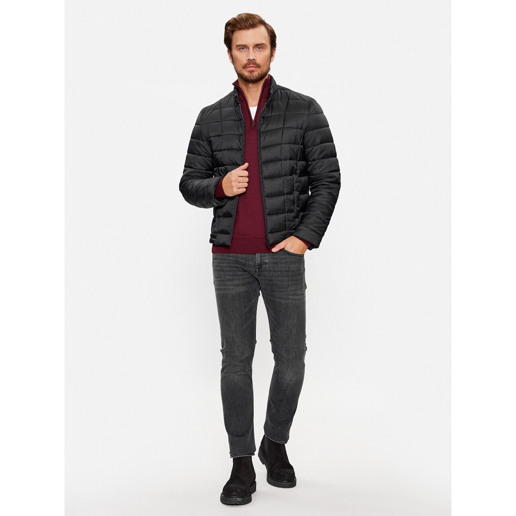 Trussardi Zimné bundy 52S00906 Čierna Regular Fit - Pepit.sk