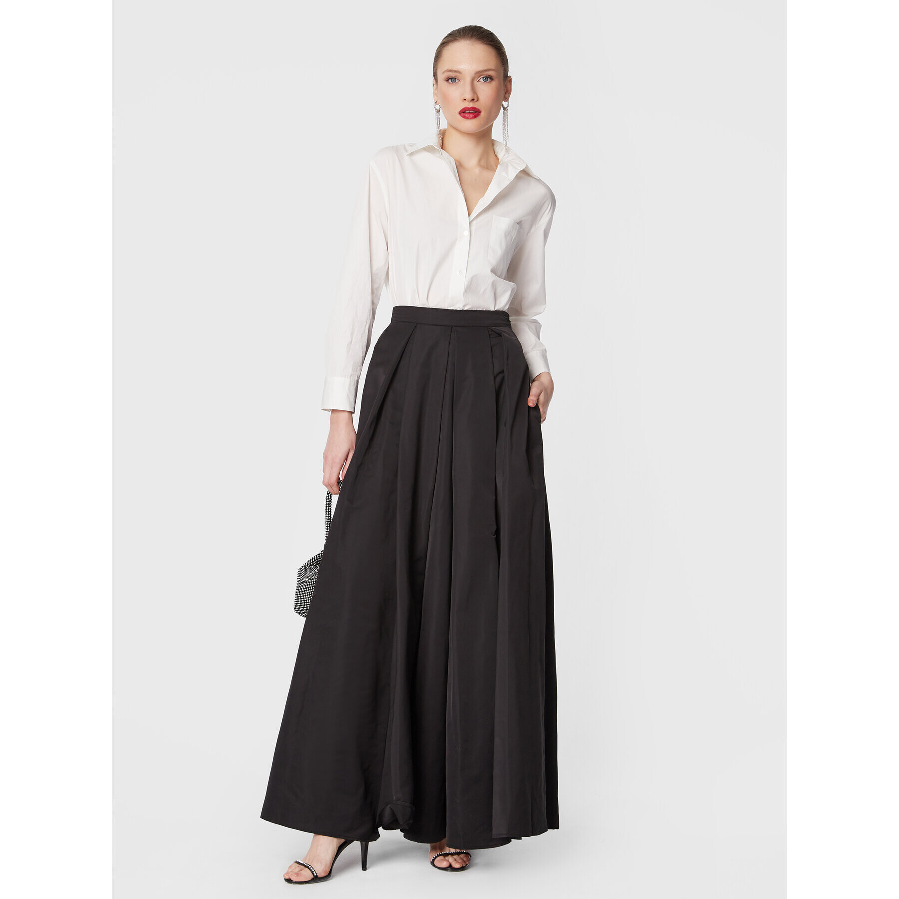 TWINSET Maxi sukňa 231TP2720 Čierna Regular Fit - Pepit.sk