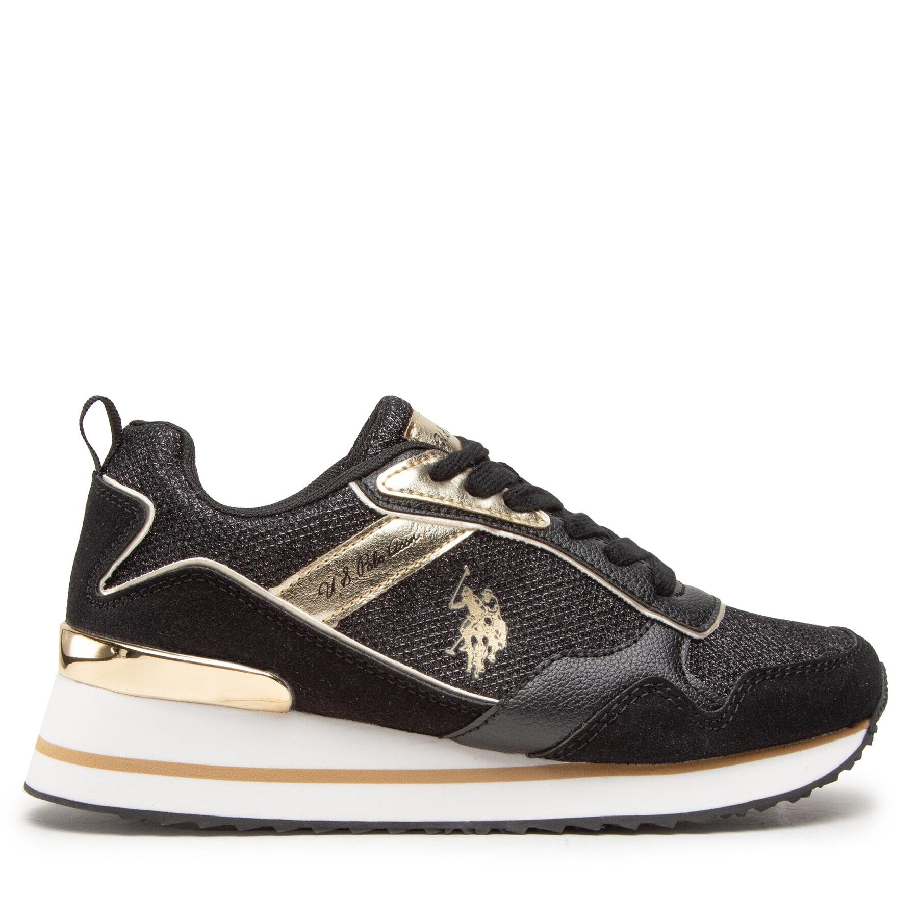 U.S. Polo Assn. Sneakersy Fey003A Shiny FEY003W/BHT1 Čierna - Pepit.sk