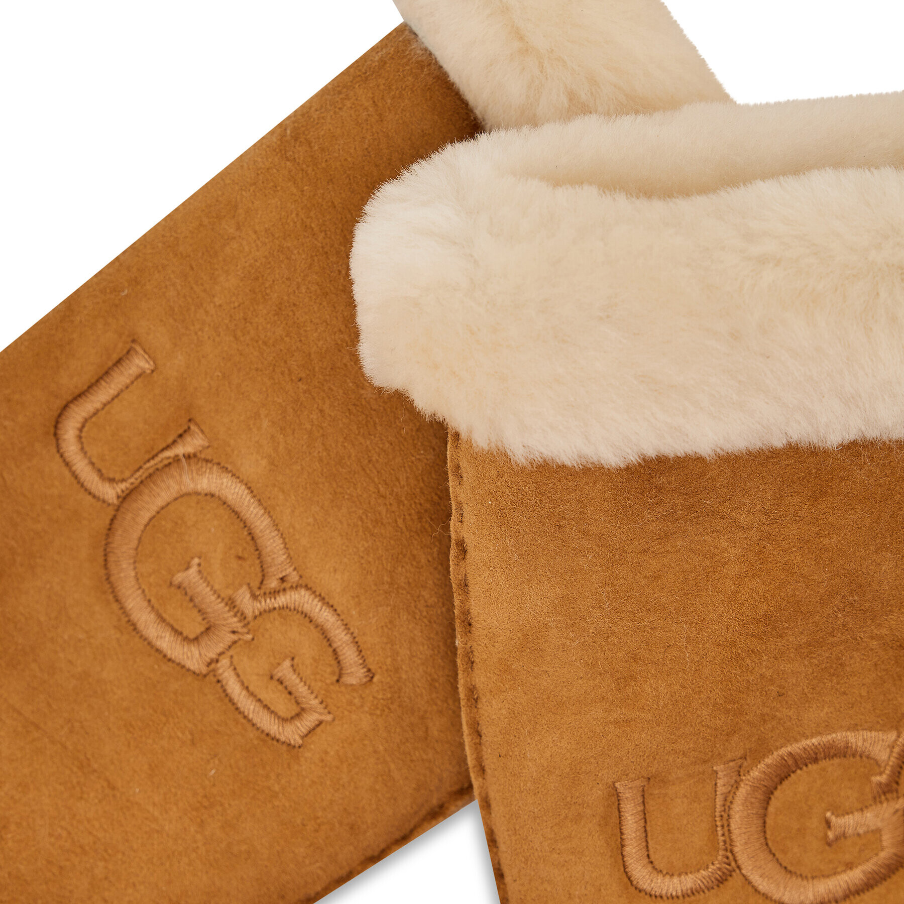 Ugg Dámske rukavice Sheepskin Embroider Mitten 20932 Hnedá - Pepit.sk