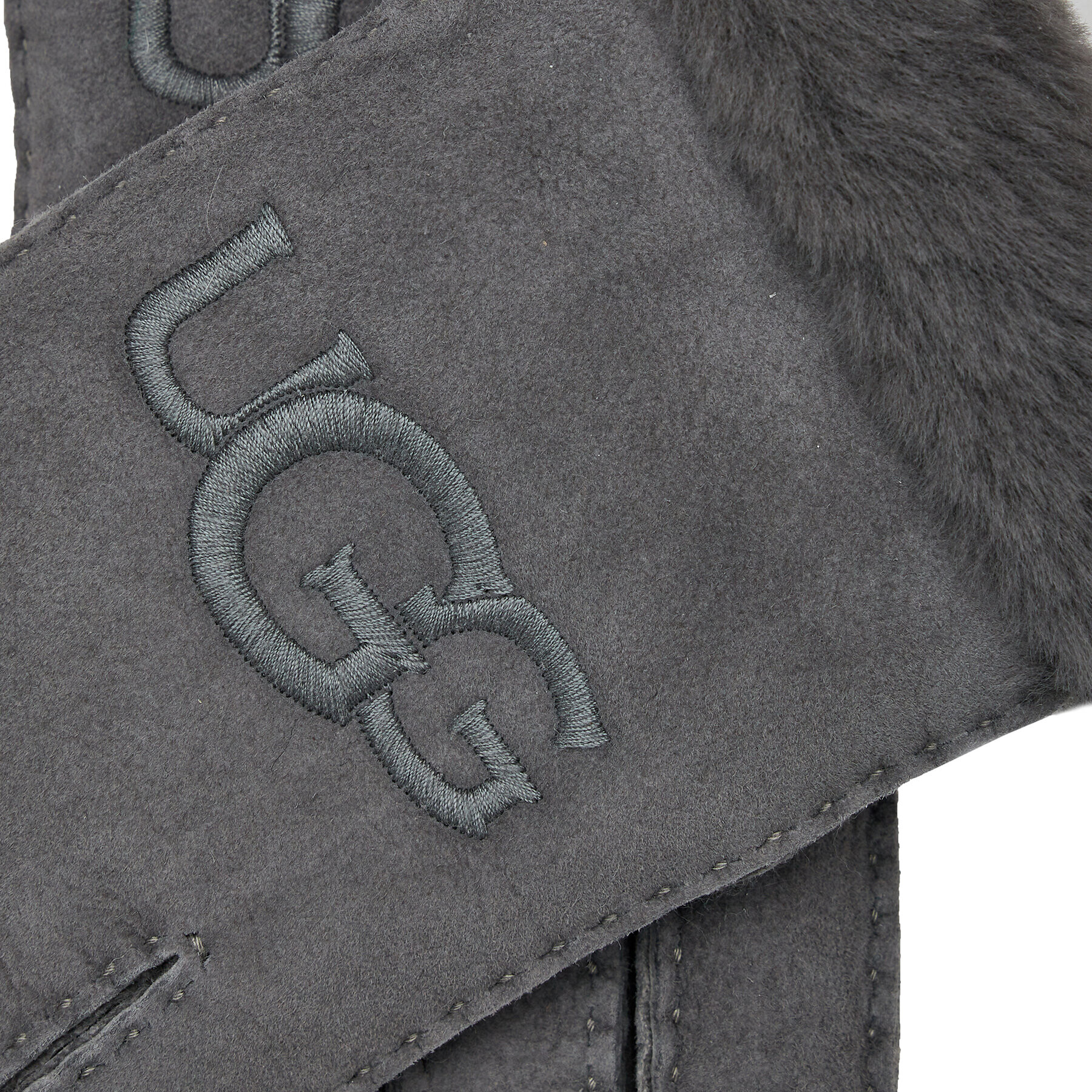 Ugg Dámske rukavice W Sheepskin Embroider Glove 20931 Sivá - Pepit.sk