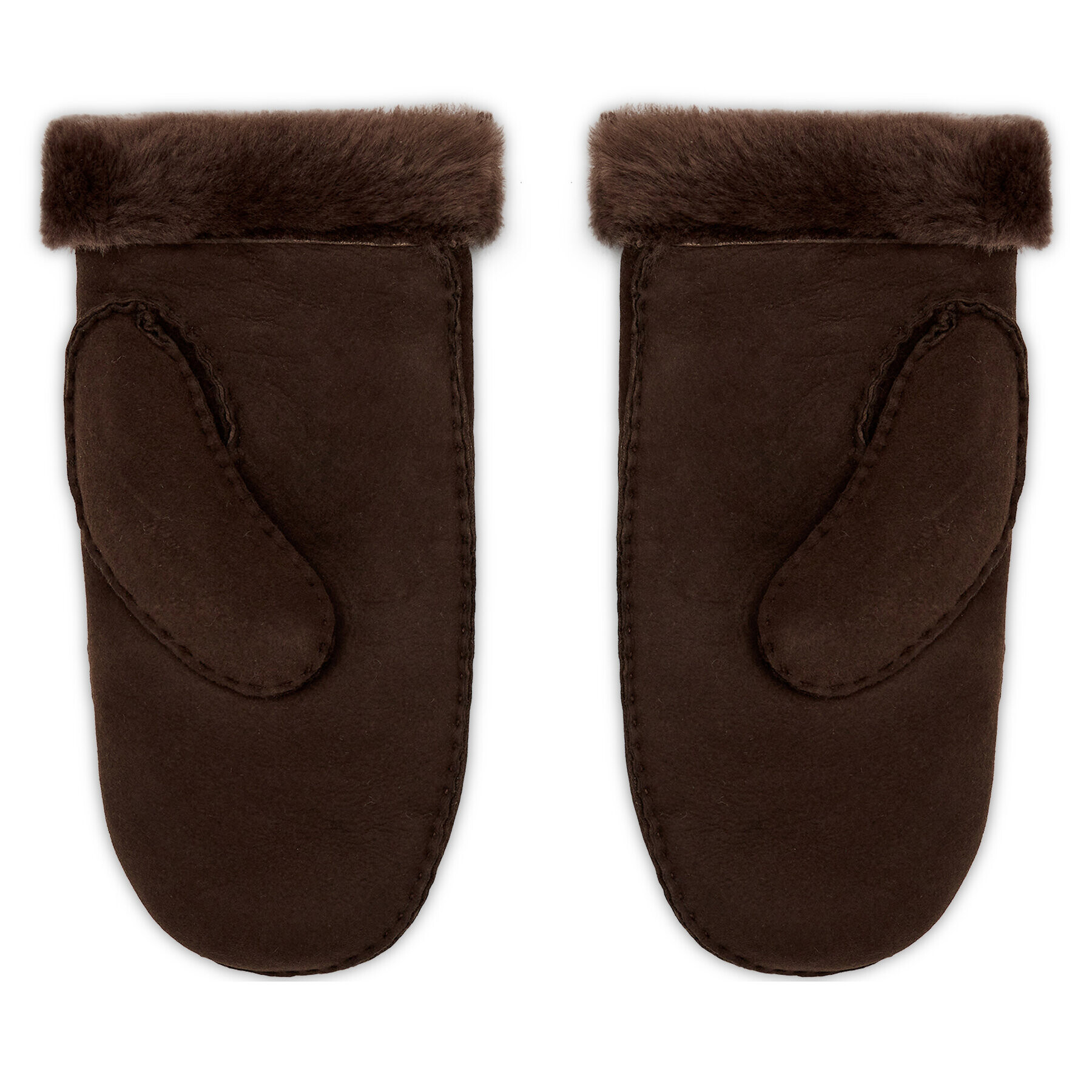 Ugg Dámske rukavice W Sheepskin Embroider Mitten 20932 Hnedá - Pepit.sk