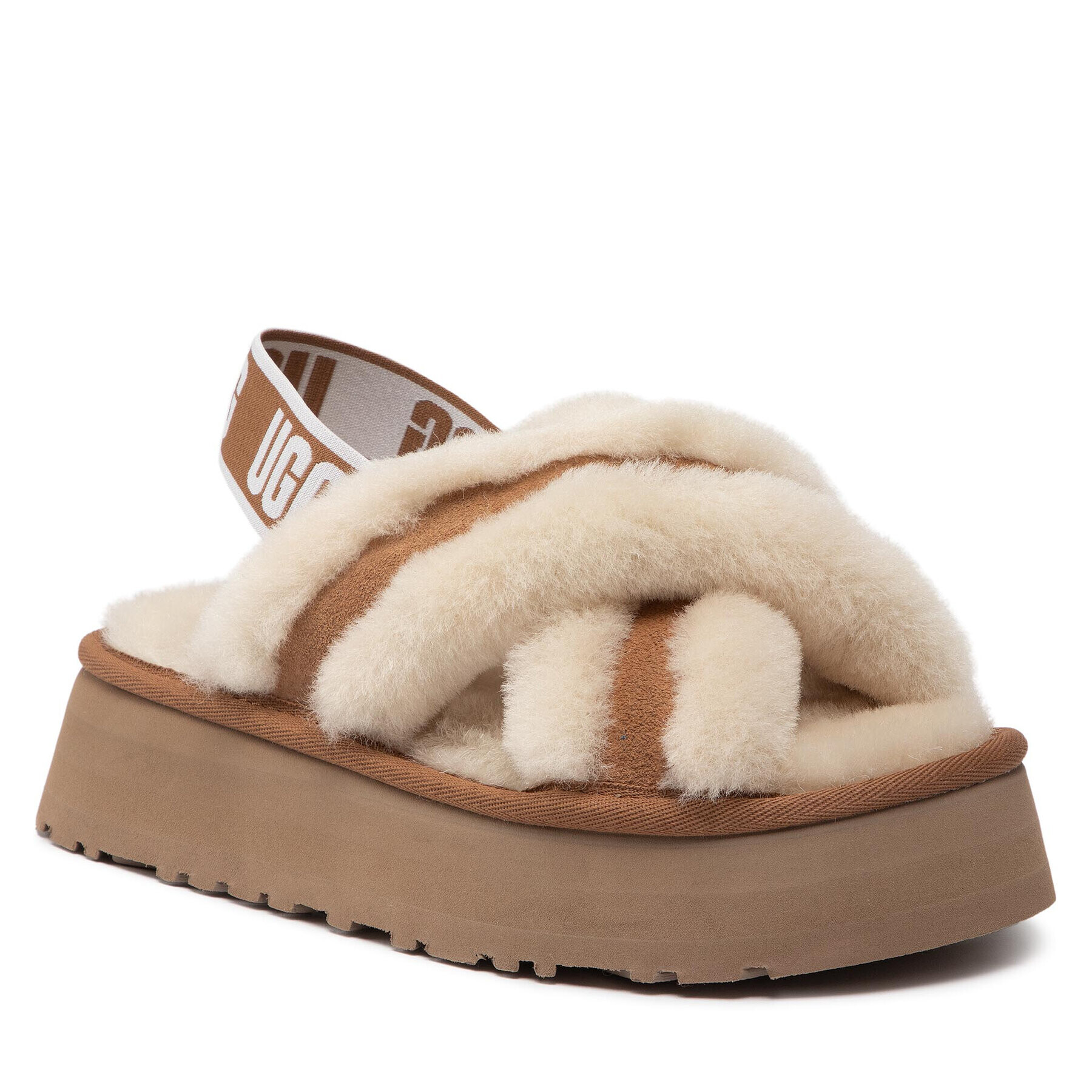 Ugg Papuče W Disco Cross Slide 1121550 Béžová - Pepit.sk