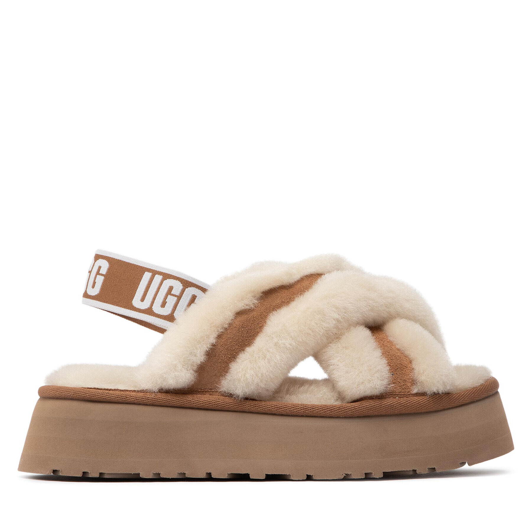 Ugg Papuče W Disco Cross Slide 1121550 Béžová - Pepit.sk