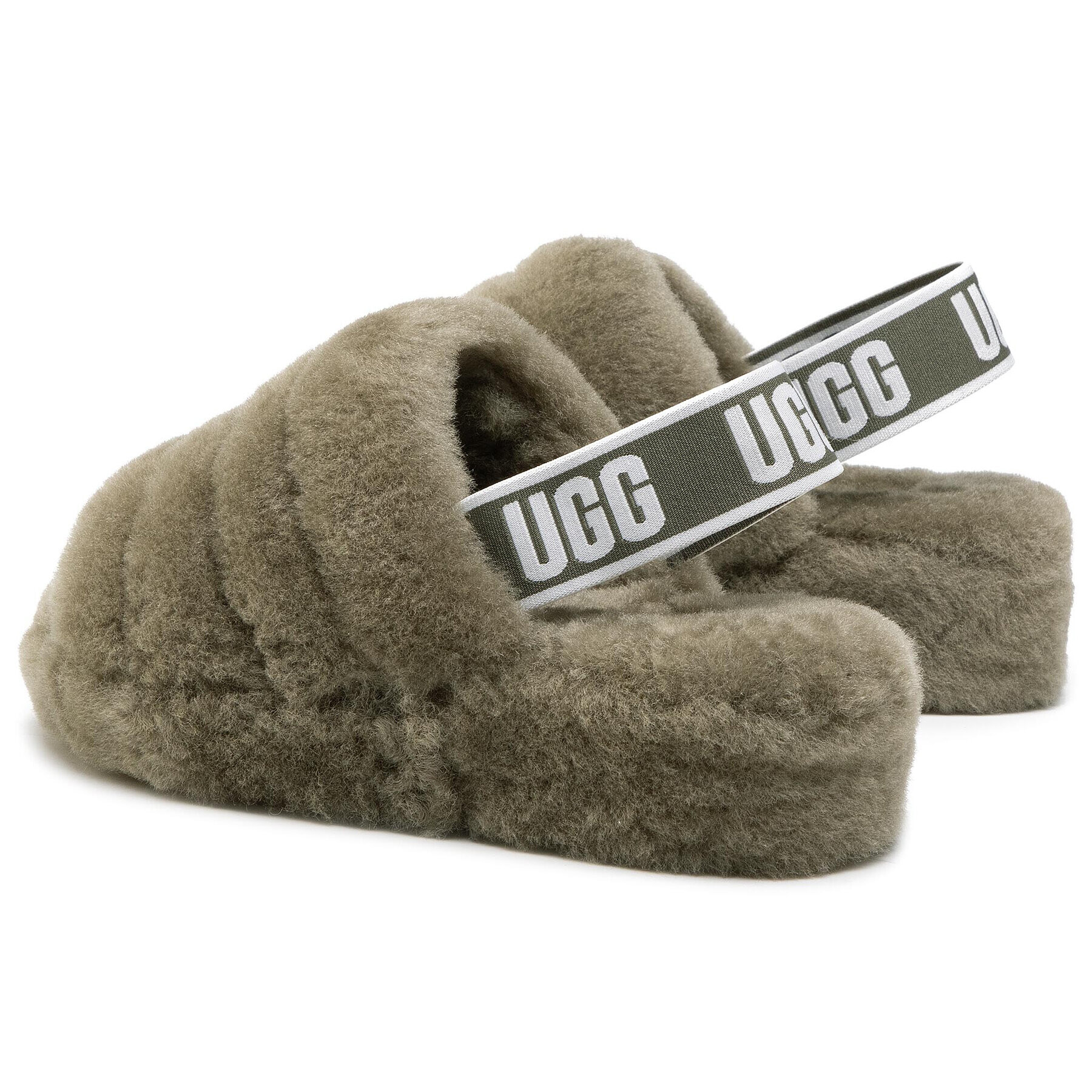 Ugg Papuče W Fluff Yeah Slide 1095119 Zelená - Pepit.sk