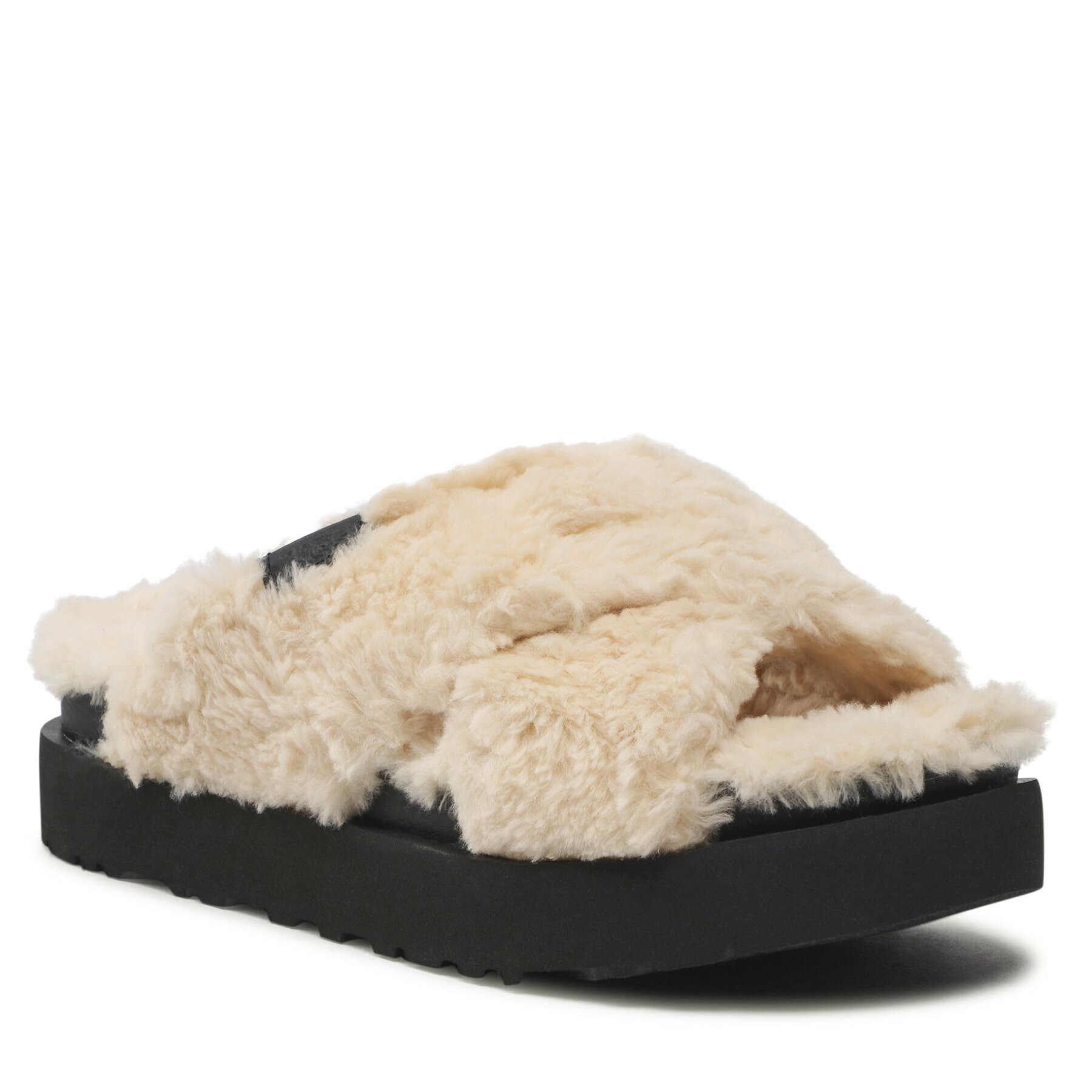 Ugg Šľapky W Fuzz Sugar Cross Slide 1135131 Béžová - Pepit.sk