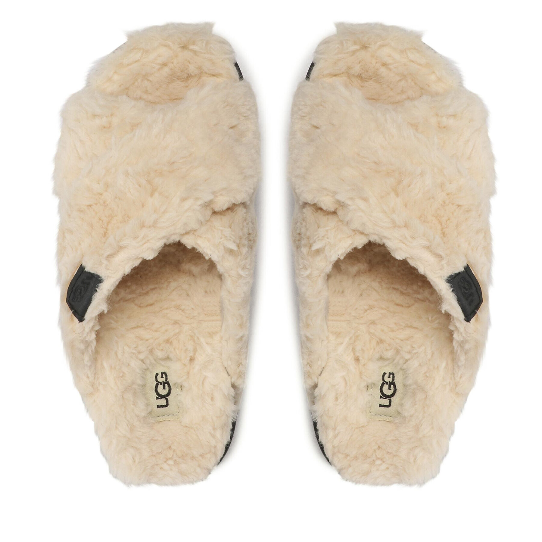 Ugg Šľapky W Fuzz Sugar Cross Slide 1135131 Béžová - Pepit.sk