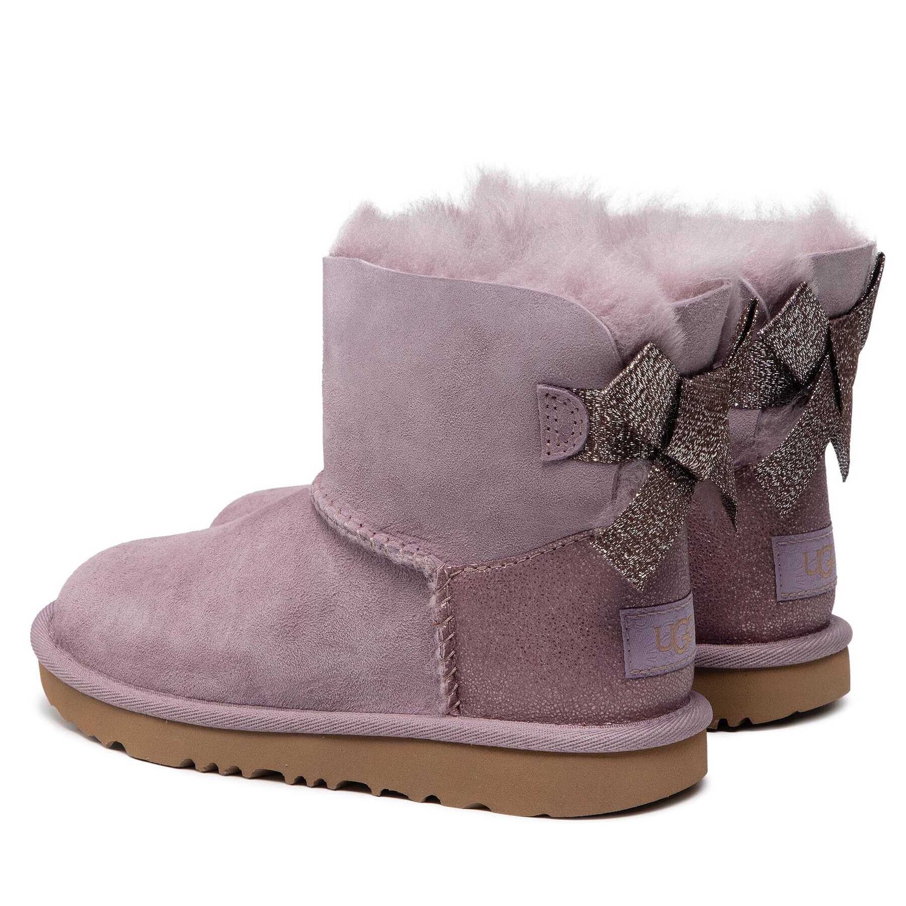 Ugg Topánky K Mini Bailey Bow Glitz 1123617K Fialová - Pepit.sk