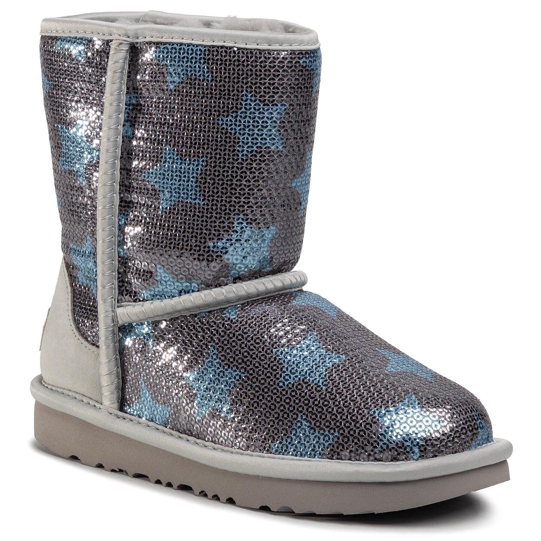 Ugg Topánky Kids' Classic Short II Sequin Star 1107988K Sivá - Pepit.sk