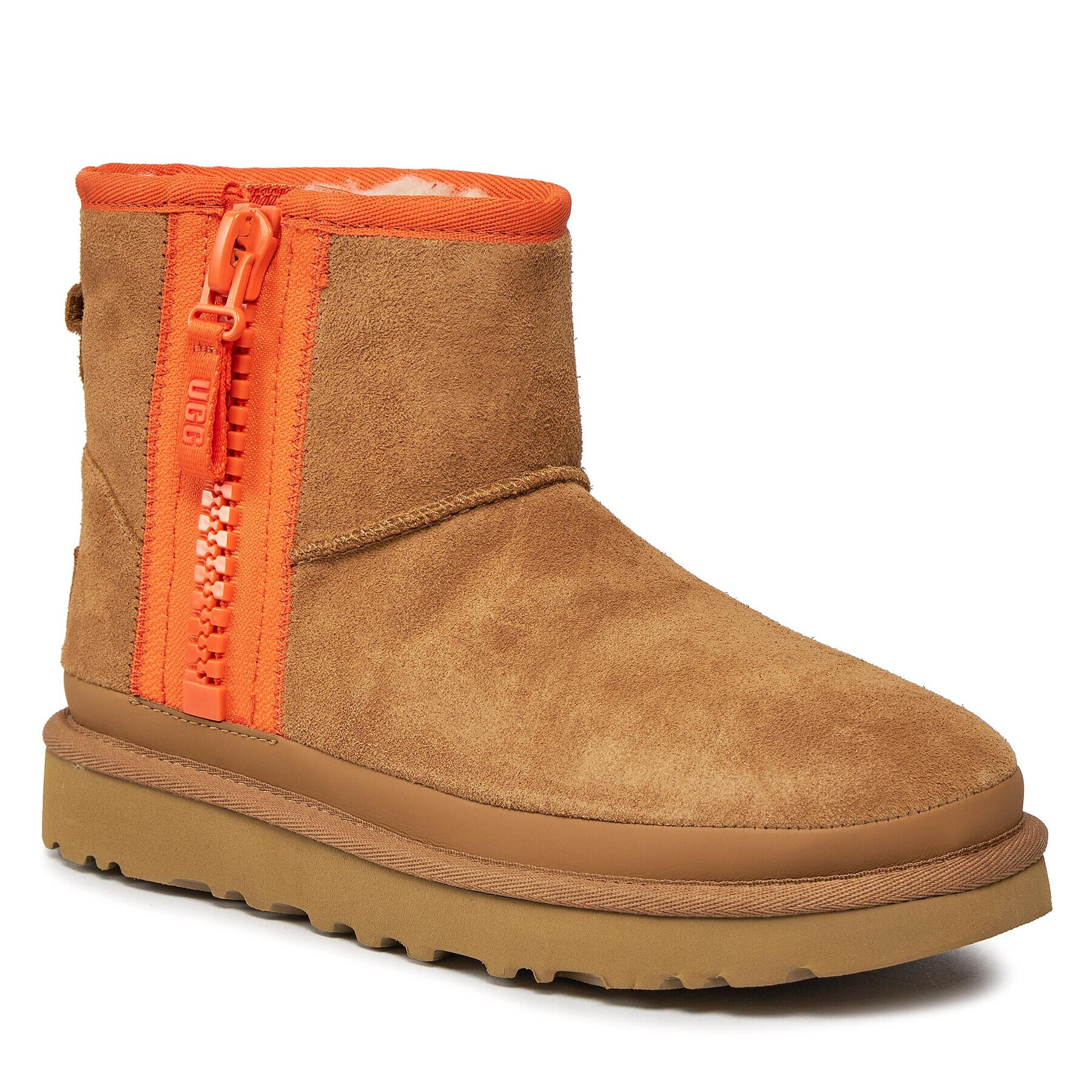 Ugg Topánky W Classic Mini Zipper Tape Logo 1144034 Hnedá - Pepit.sk