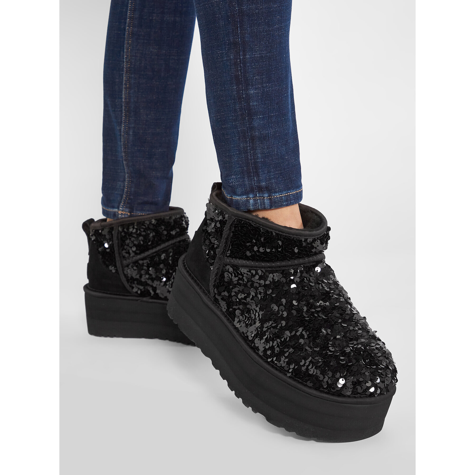 Ugg Topánky W Ultra Mini Chunky Sequin 1135060 Čierna - Pepit.sk